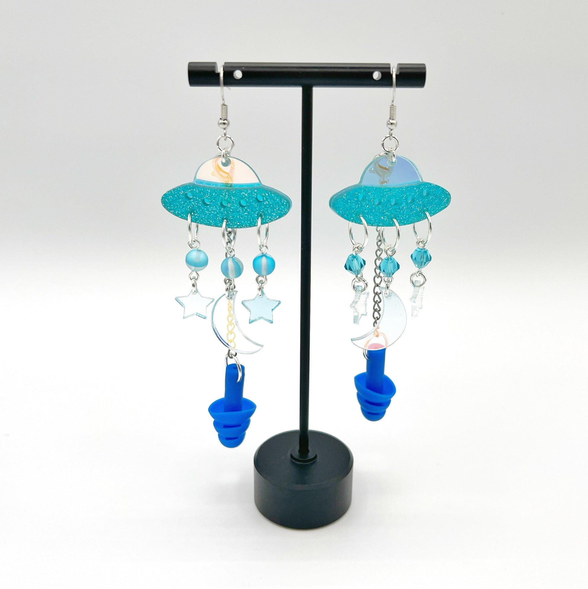 Adorable UFO Ear Plug Earrings – Cute & Functional Hearing Protection