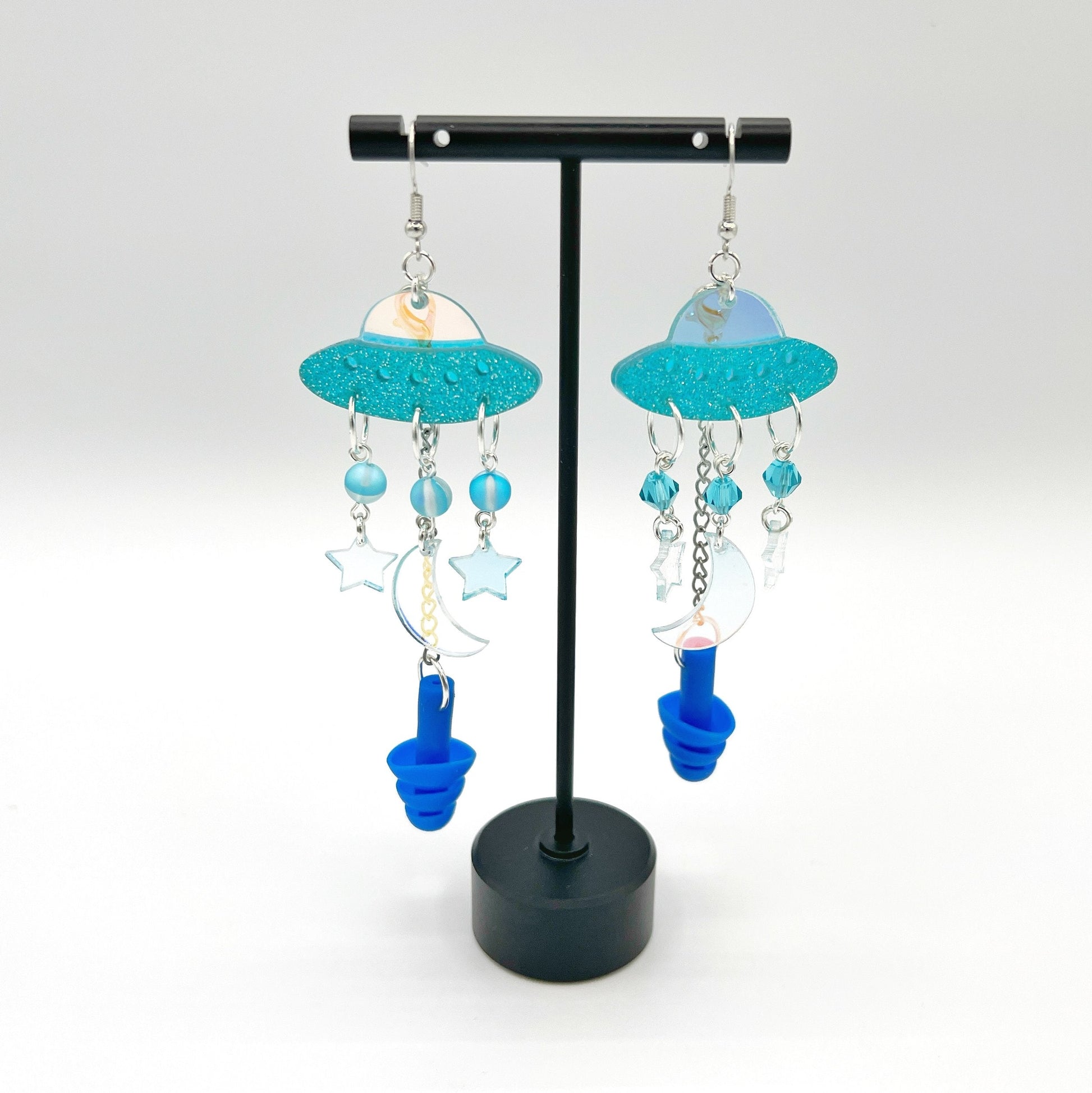 Adorable UFO Ear Plug Earrings – Cute & Functional Hearing Protection