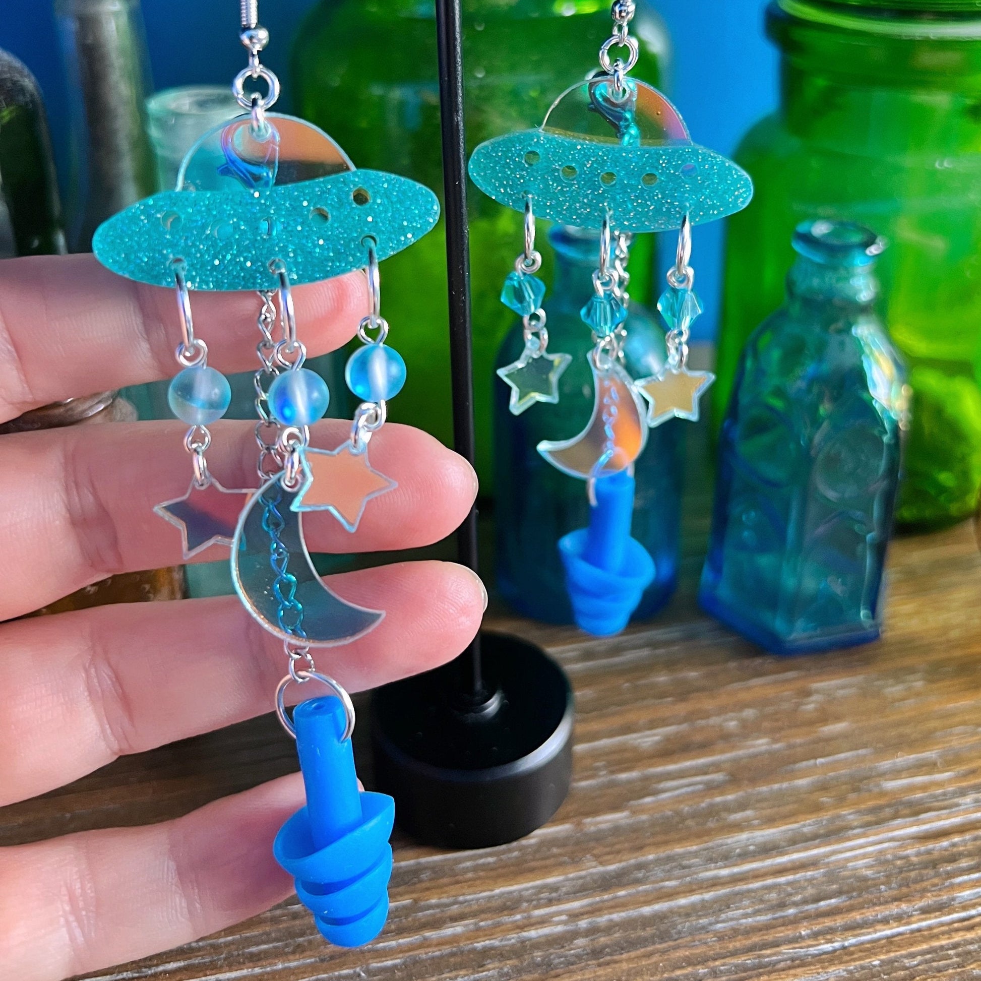 Adorable UFO Ear Plug Earrings – Cute & Functional Hearing Protection