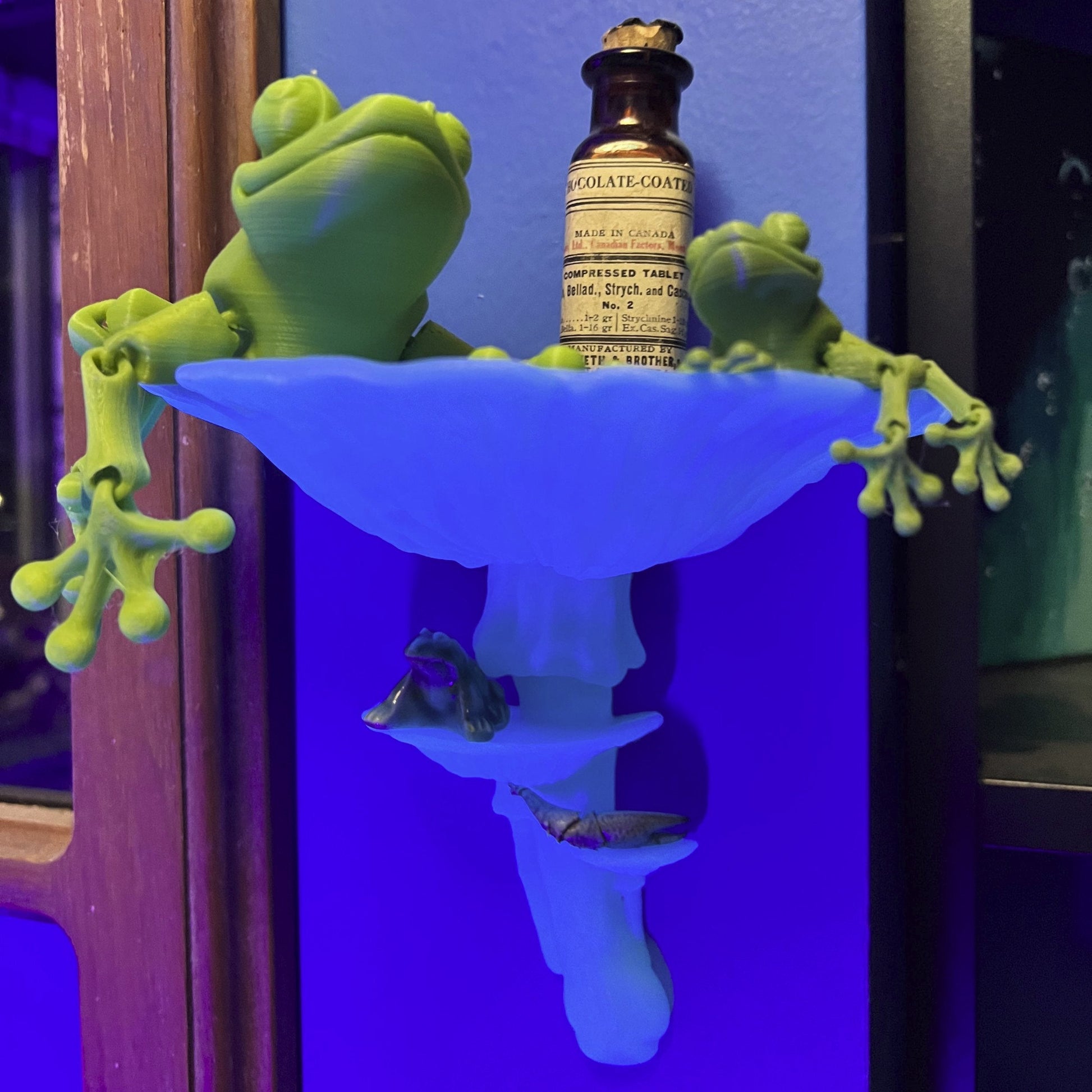 3d Printed Amanita Mushroom Shelf, Glow in the Dark decor