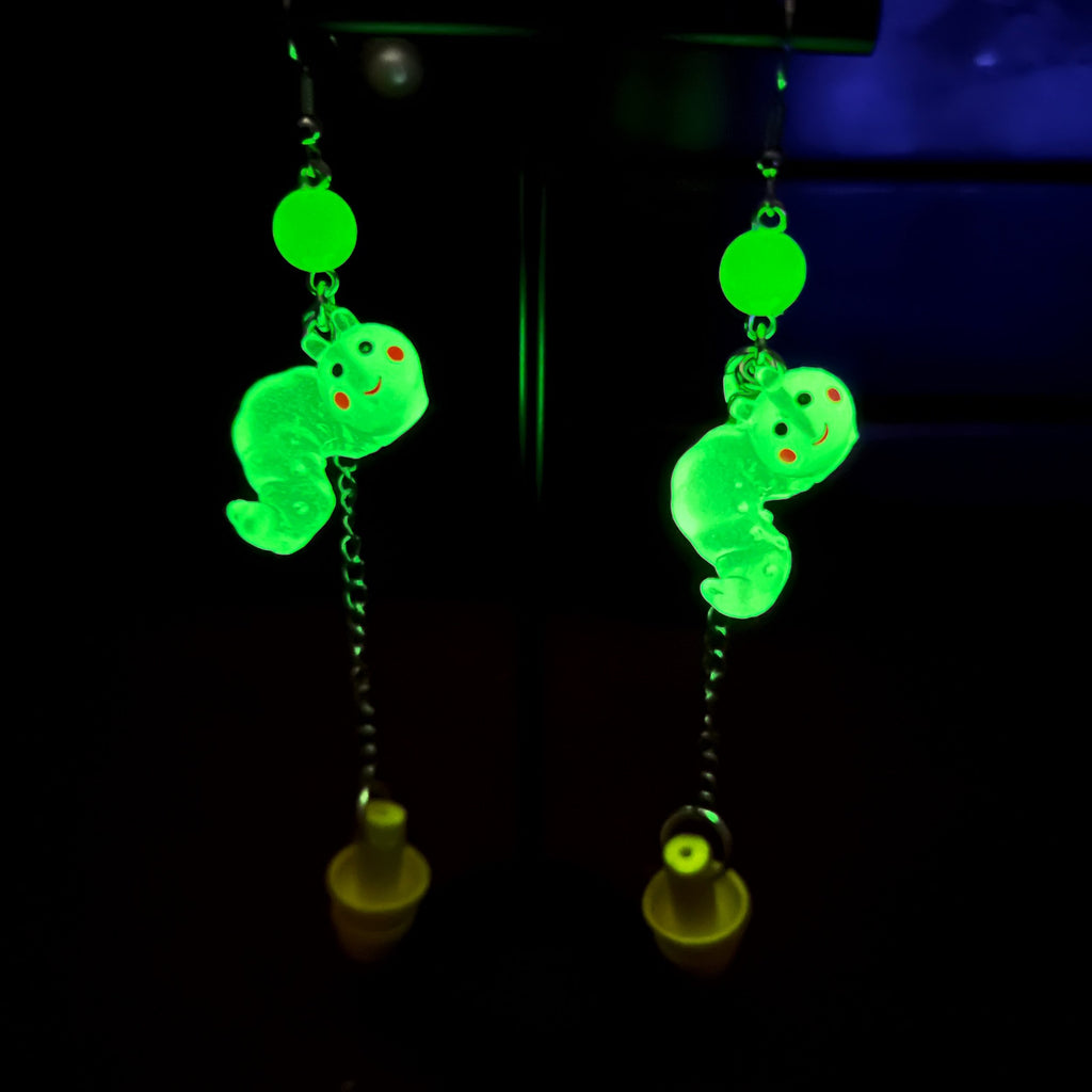 Boucles d'oreilles en forme de ver luisant – Protection auditive mignonne et fonctionnelle 