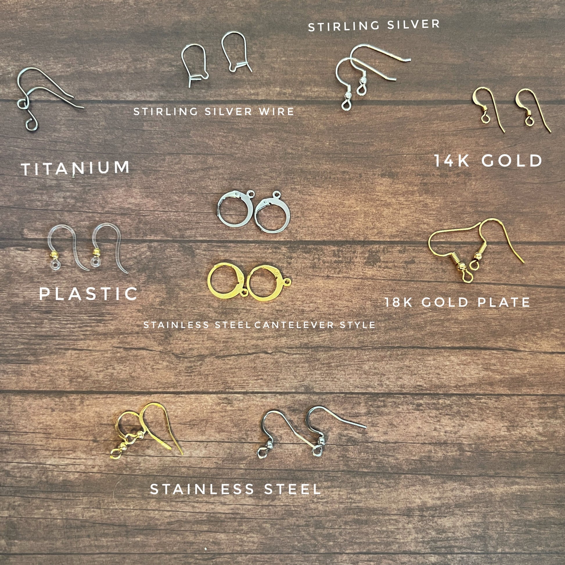 Boucles d'oreilles hypoallergéniques 