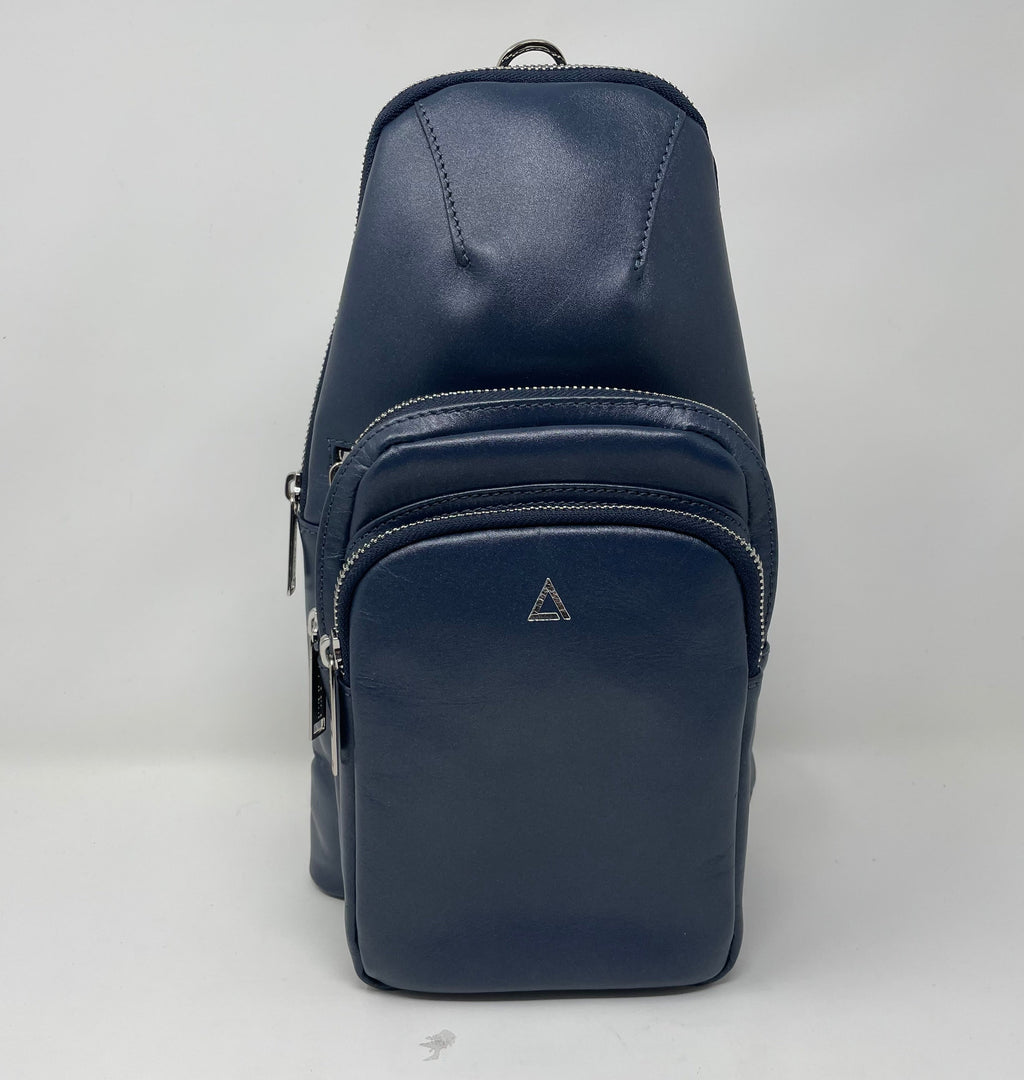 Unisex 3-in-1 Shoulder Bag with RFID Card Section, Navy Blue | Gabriel - PREORDER