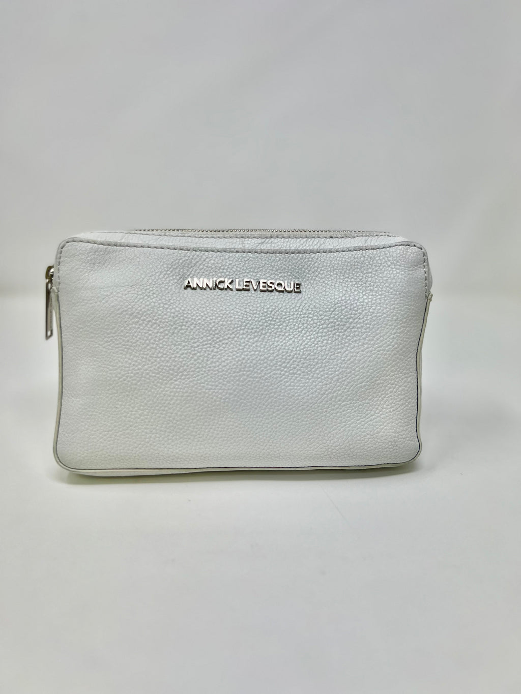 Petit sac bandoulière en Cuir Blanc, Annie