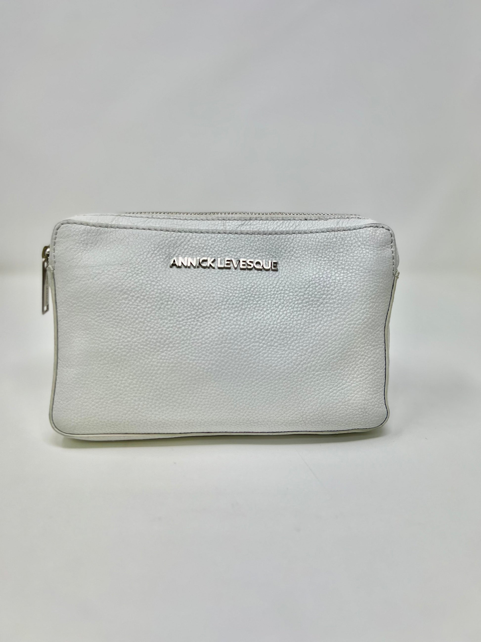 Petit sac bandoulière en Cuir Blanc, Annie