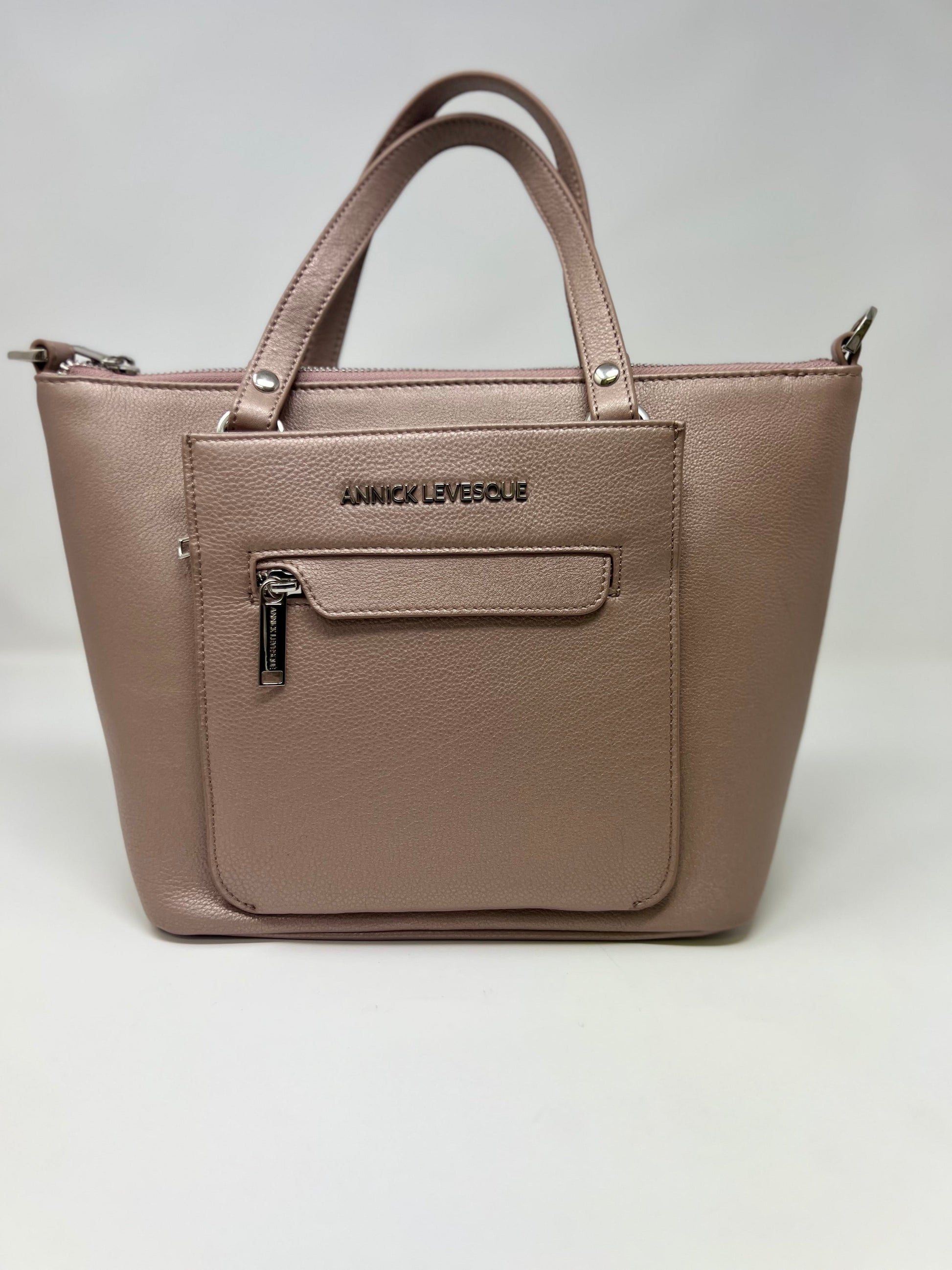 Sac à Main en Cuir véritable champagne vintage, Lina