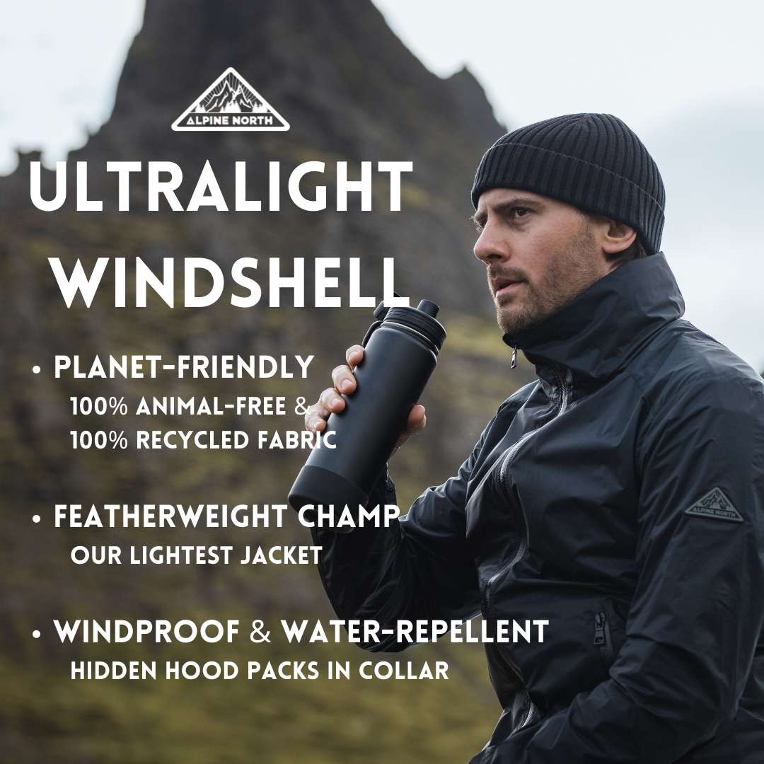 STEWART | MEN'S (RECYCLED) ULTRALIGHT WINDSHELL JACKET, BLACK