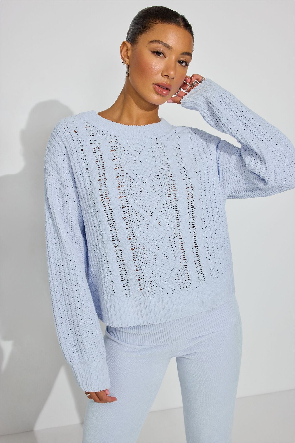 Pull surdimensionné en chenille