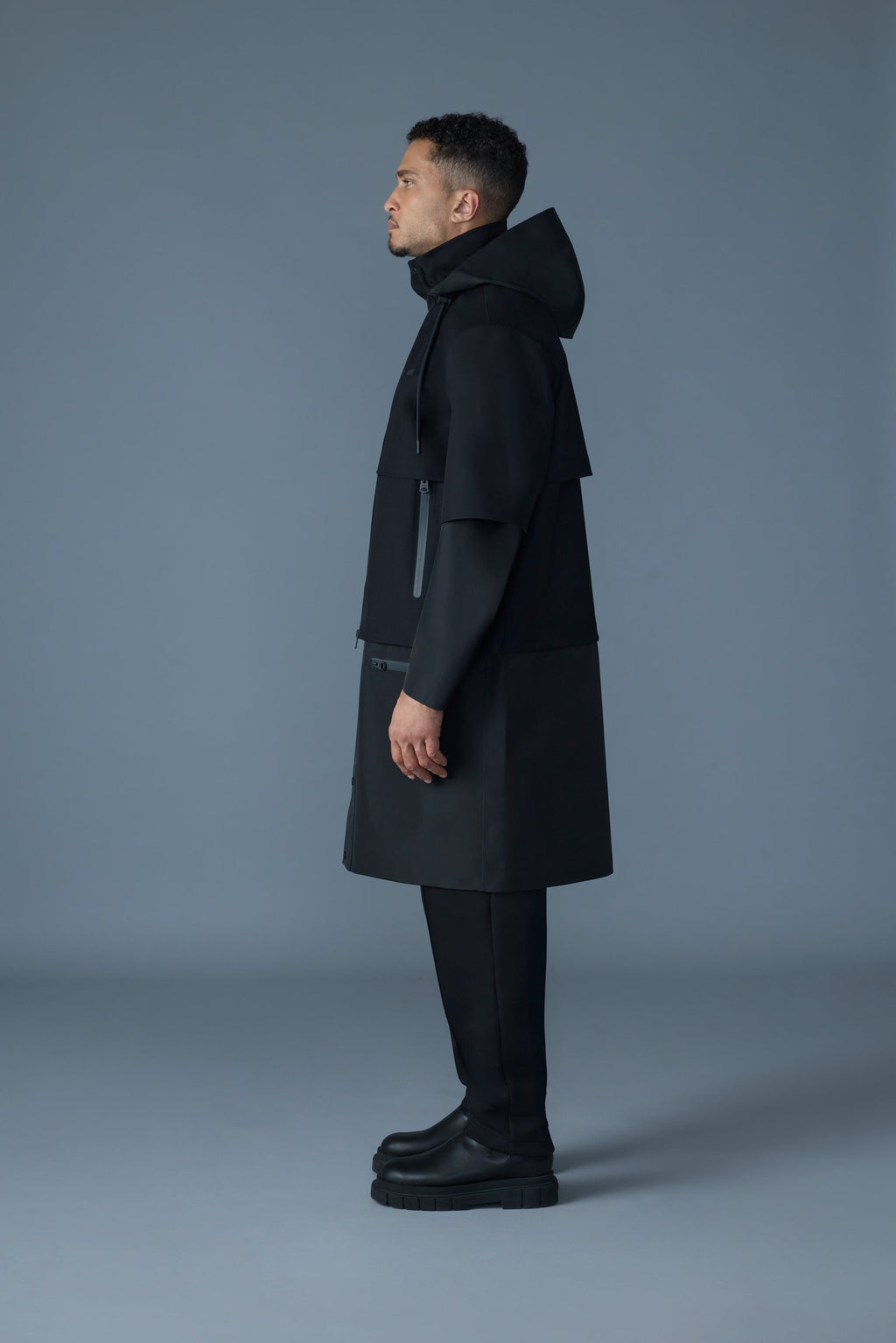 LANE Long Modular Raincoat