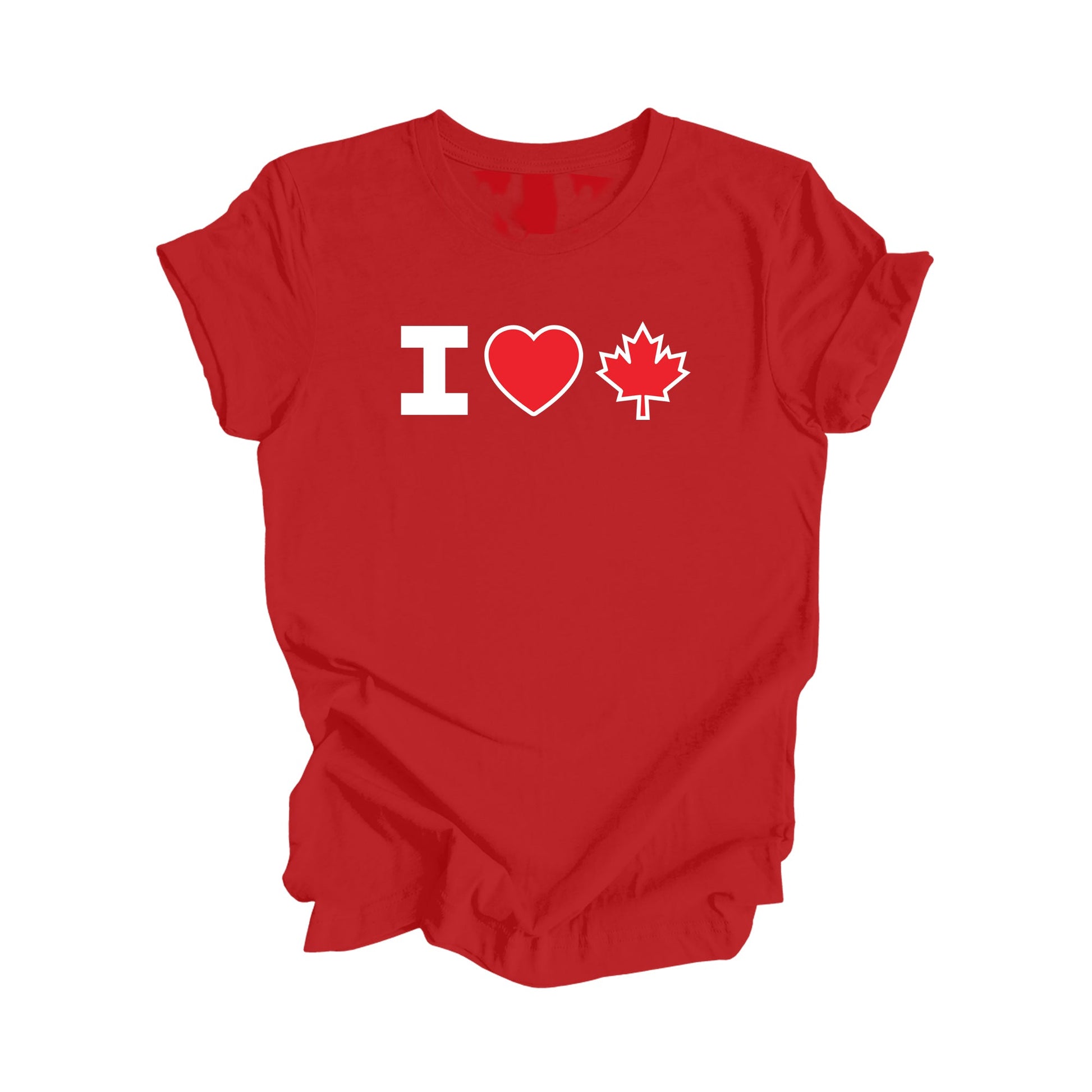 I Love Canada - Canadian Maple Leaf - Classic Edition - Canadian Gift T-Shirt, Bajan Present, National Flag Tee Shirt - Inspired X