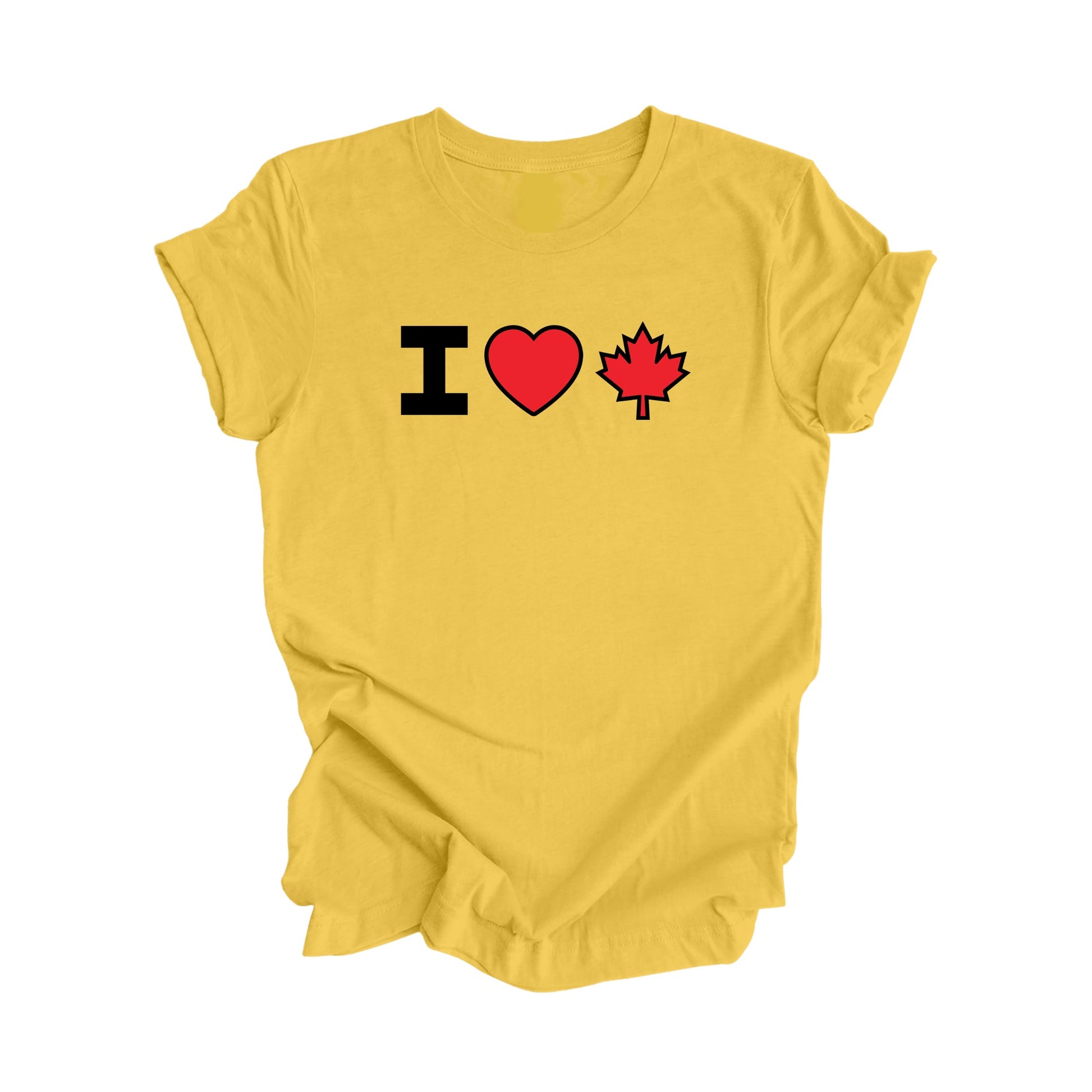 I Love Canada - Canadian Maple Leaf - Classic Edition - Canadian Gift T-Shirt, Bajan Present, National Flag Tee Shirt - Inspired X