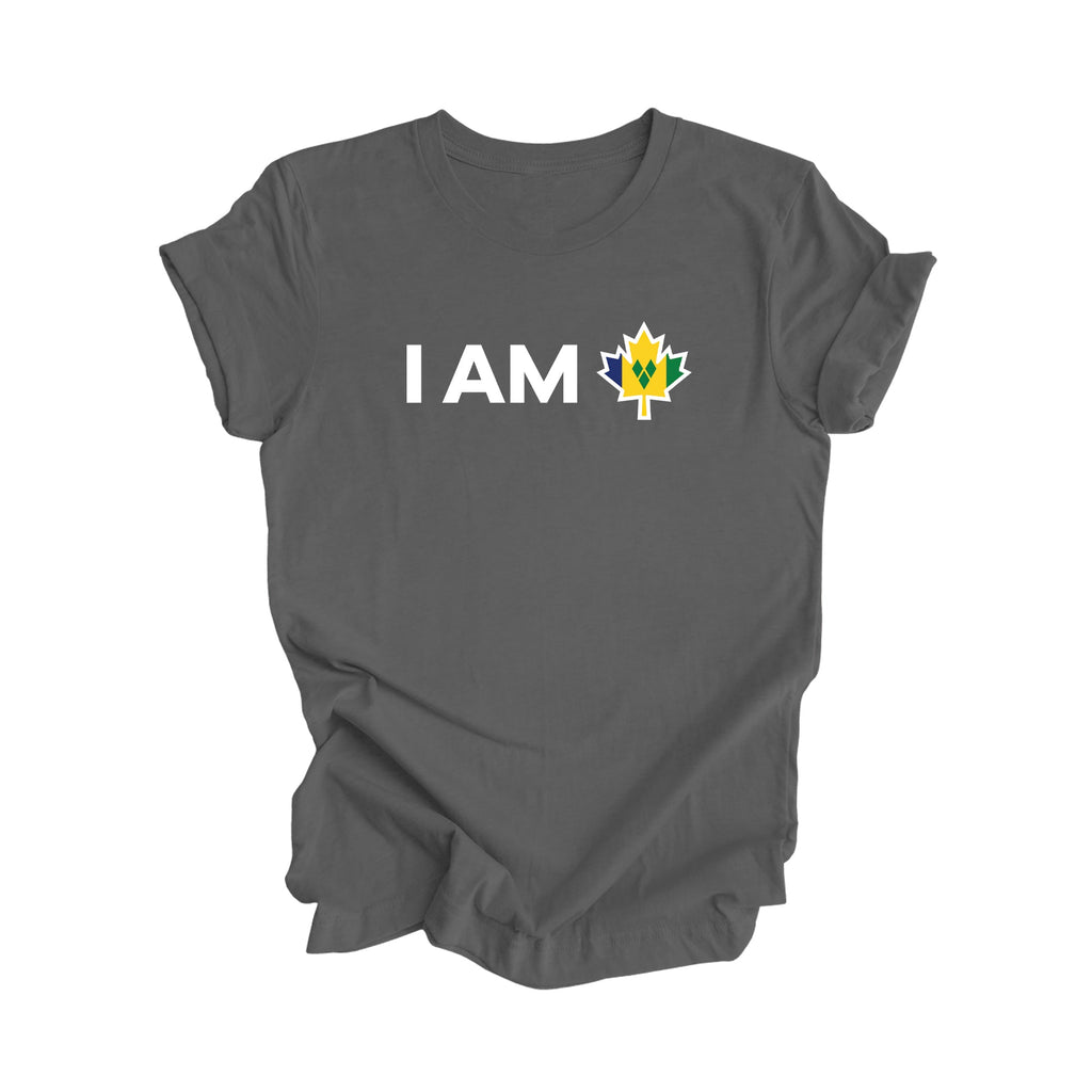 I Am Canada - Canadian Maple Leaf with Saint Vincent and the Grenadines Flag - Unisex Jersey Short Sleeve Tee