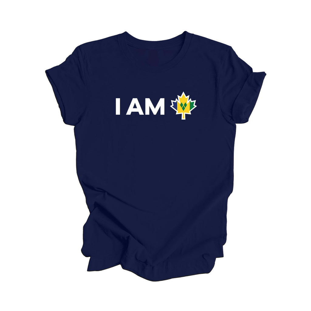 I Am Canada - Canadian Maple Leaf with Saint Vincent and the Grenadines Flag - Unisex Jersey Short Sleeve Tee