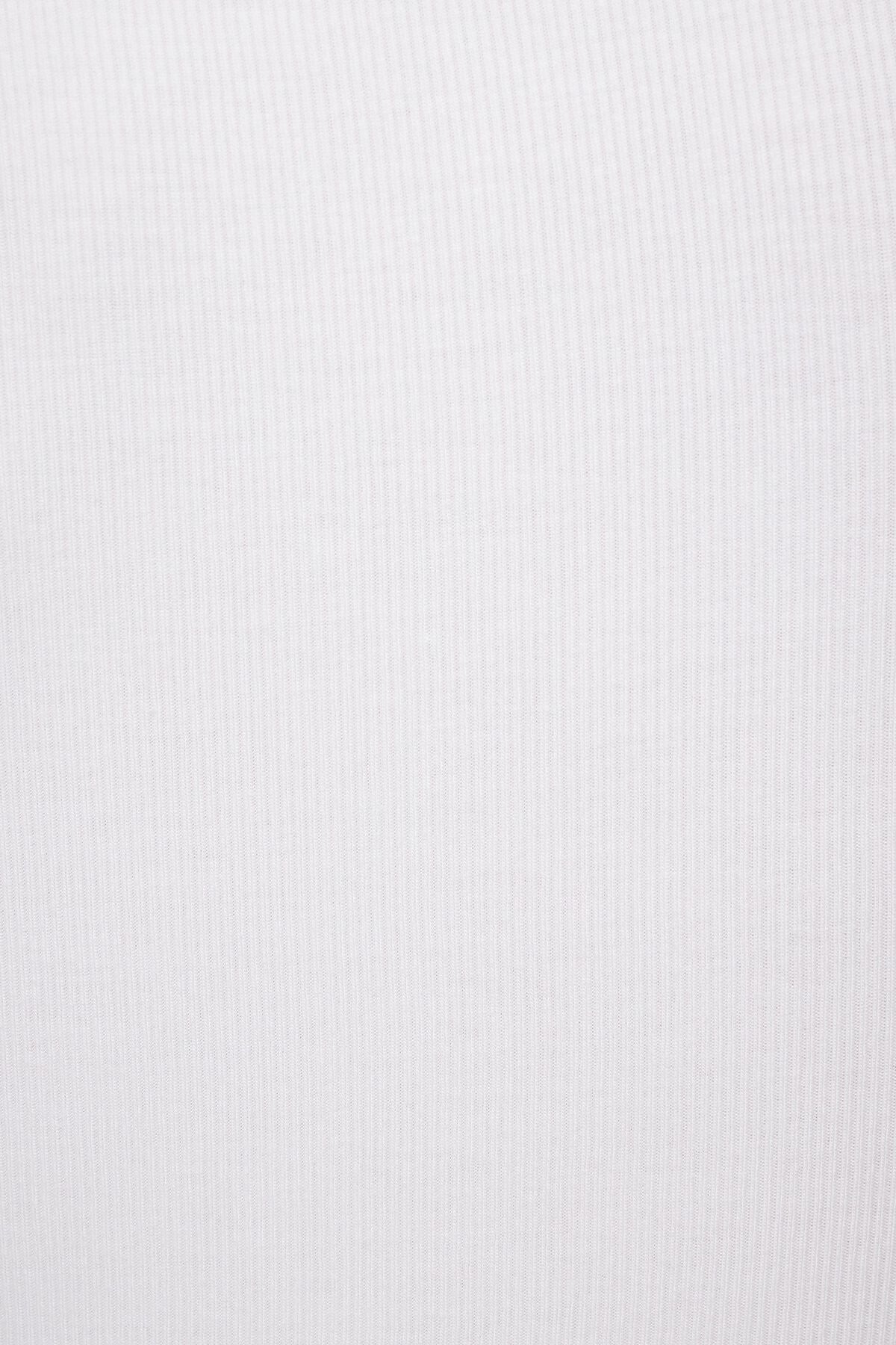 Ribbed Quarter Sleeve T Shirt