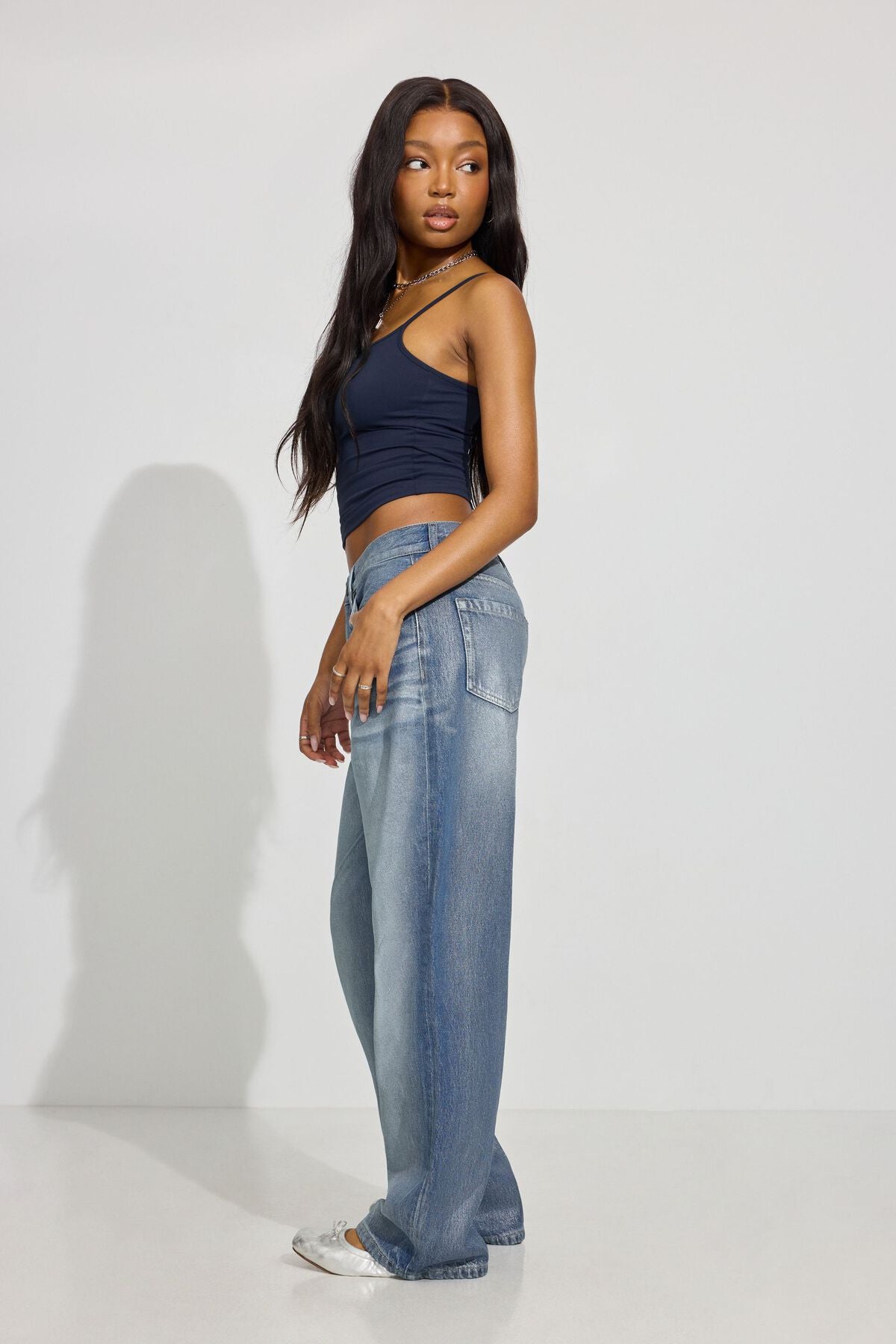Jean baggy taille basse