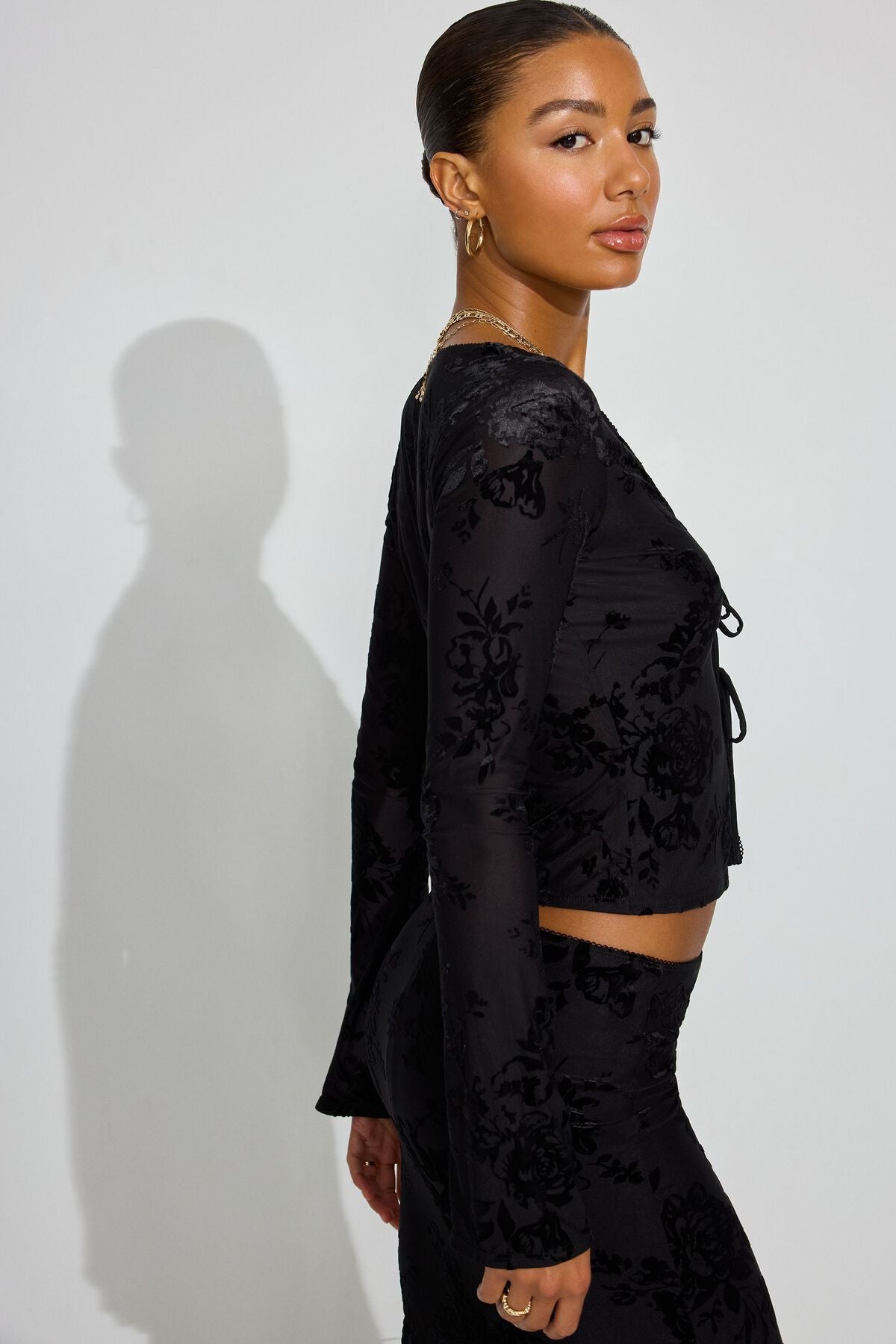 Flyaway Burnout Long Sleeve Top