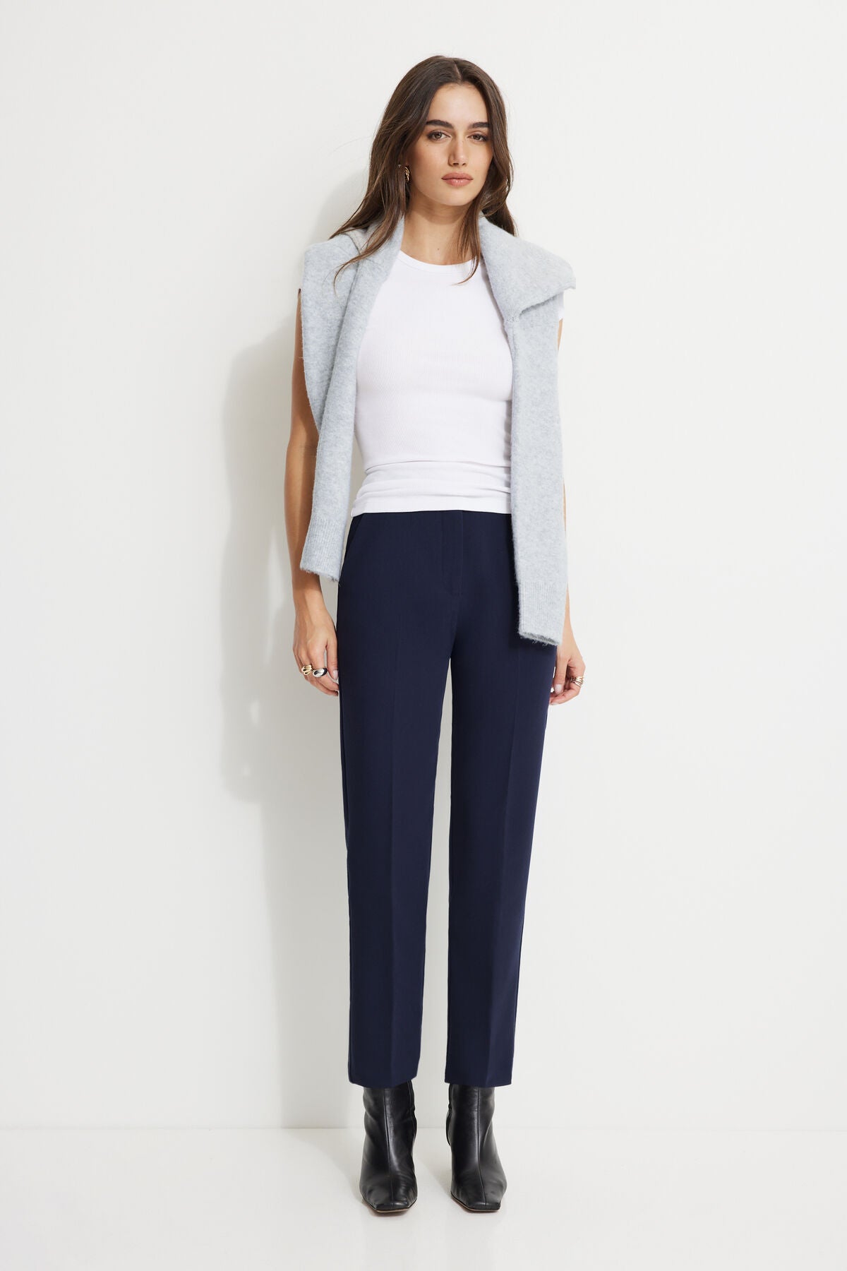 Pantalon slim tailleur Emily