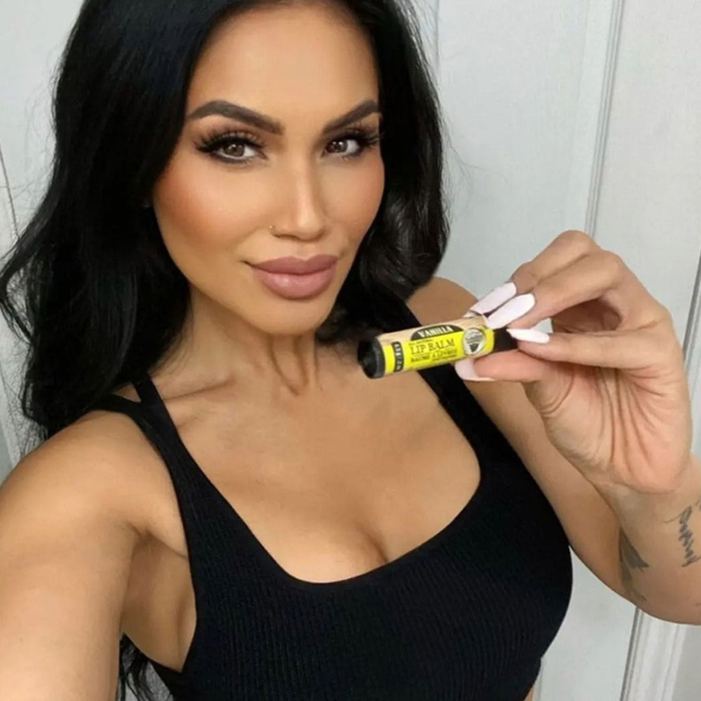 Baume à lèvres apaisant et nourrissant (4,5 g) – Saveurs banane, vanille, menthe et érable | Soin hydratant naturel pour les lèvres