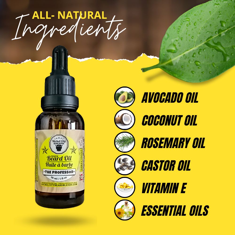 The Professor Beard Oil (30ml) – Cedarwood, Vanilla & Sweet Cigar | Premium Conditioning Beard Oil | Dr. Chris Schneider Collaboration