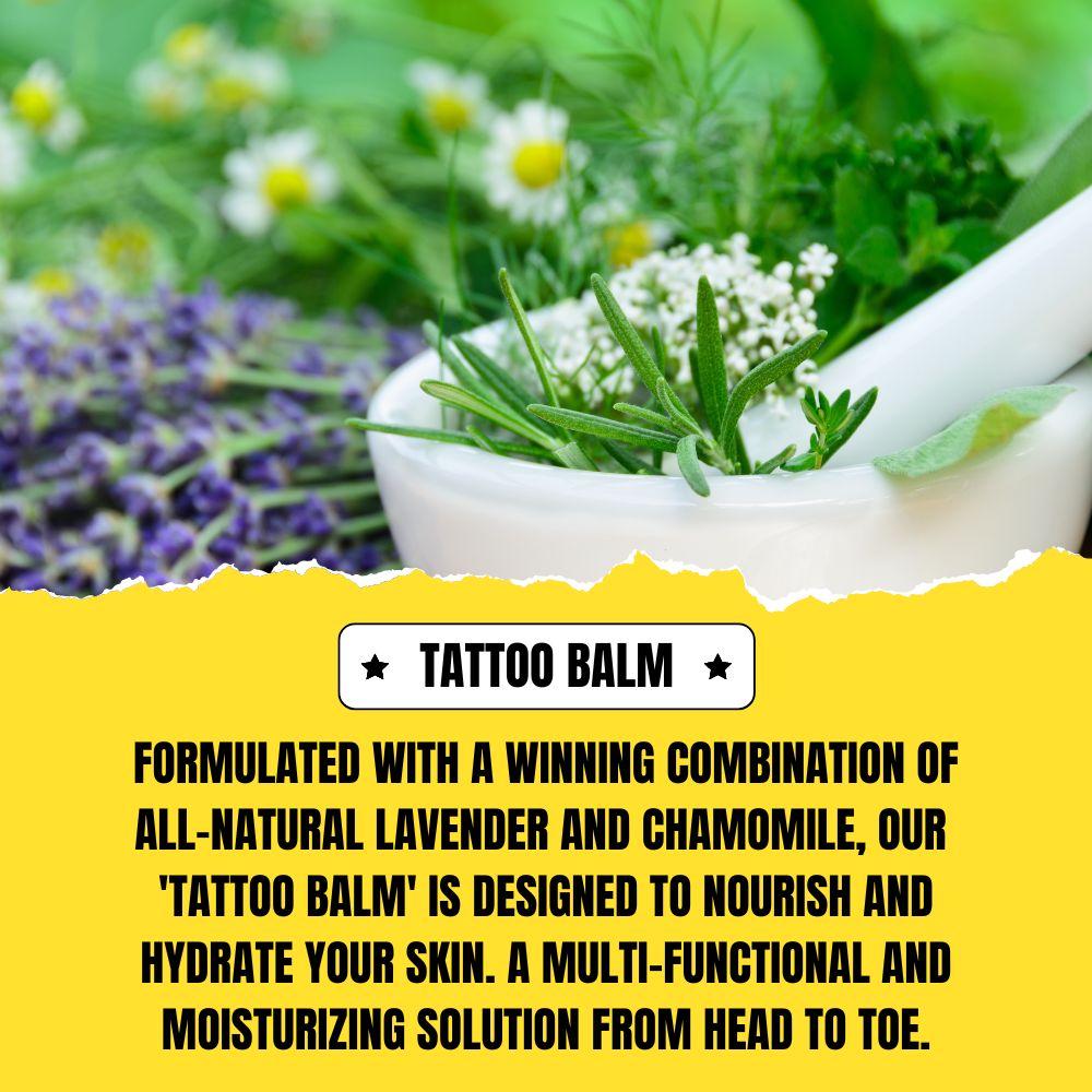 Dry Skin & Tattoo Balm (15g) – Lavender & Chamomile | Soothing Balm for Tattoos, Dry Skin & Eczema Relief