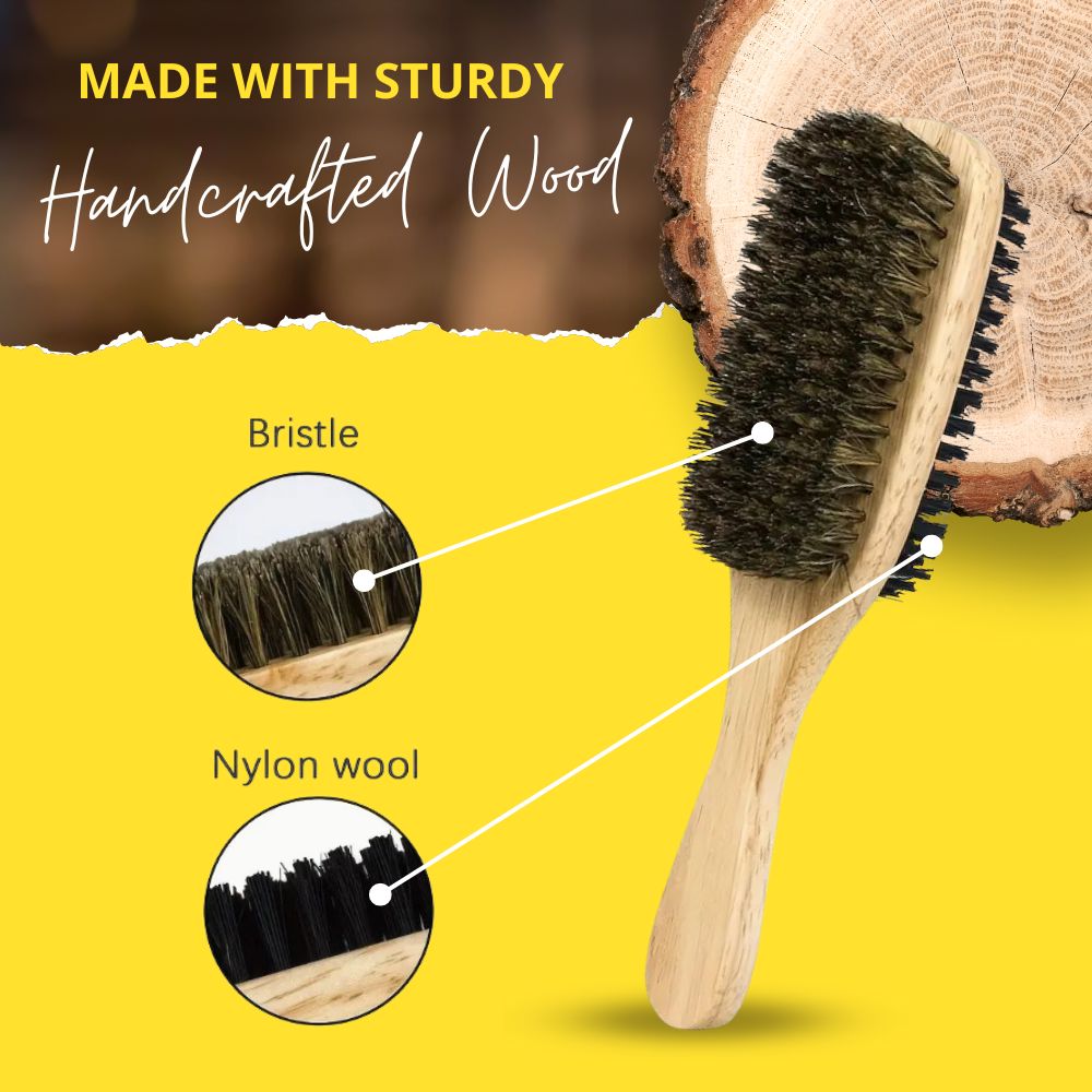 SoulStroker Premium Beard Brush – Dual Bristle Grooming Brush for Styling & Conditioning