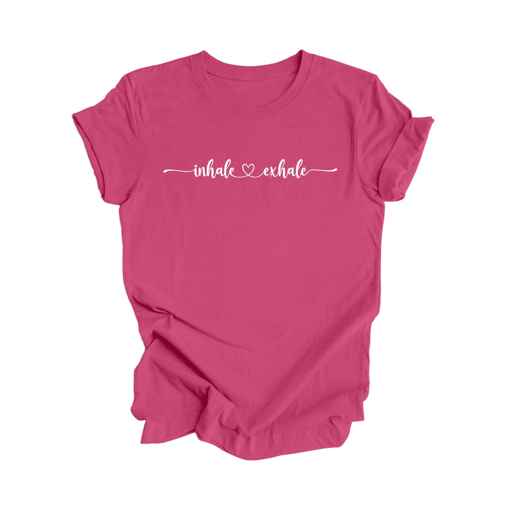 Inhale Exhale - Yoga Gift, Meditation Shirt, Yoga T-shirt, Yoga Lover Gift, Yoga Teacher Shirt, Wellness Shirt, Self Care Shirt - Inspired X
