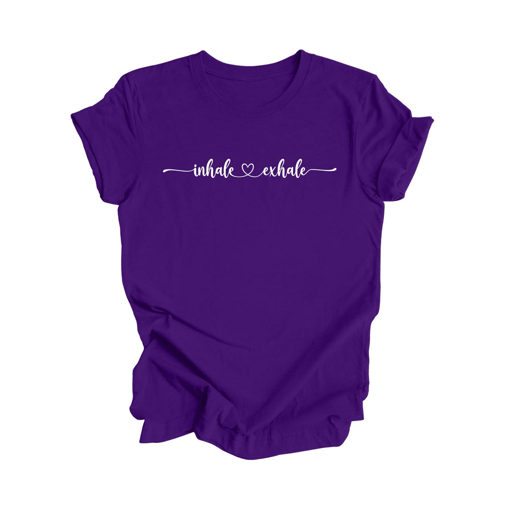 Inhale Exhale - Yoga Gift, Meditation Shirt, Yoga T-shirt, Yoga Lover Gift, Yoga Teacher Shirt, Wellness Shirt, Self Care Shirt - Inspired X