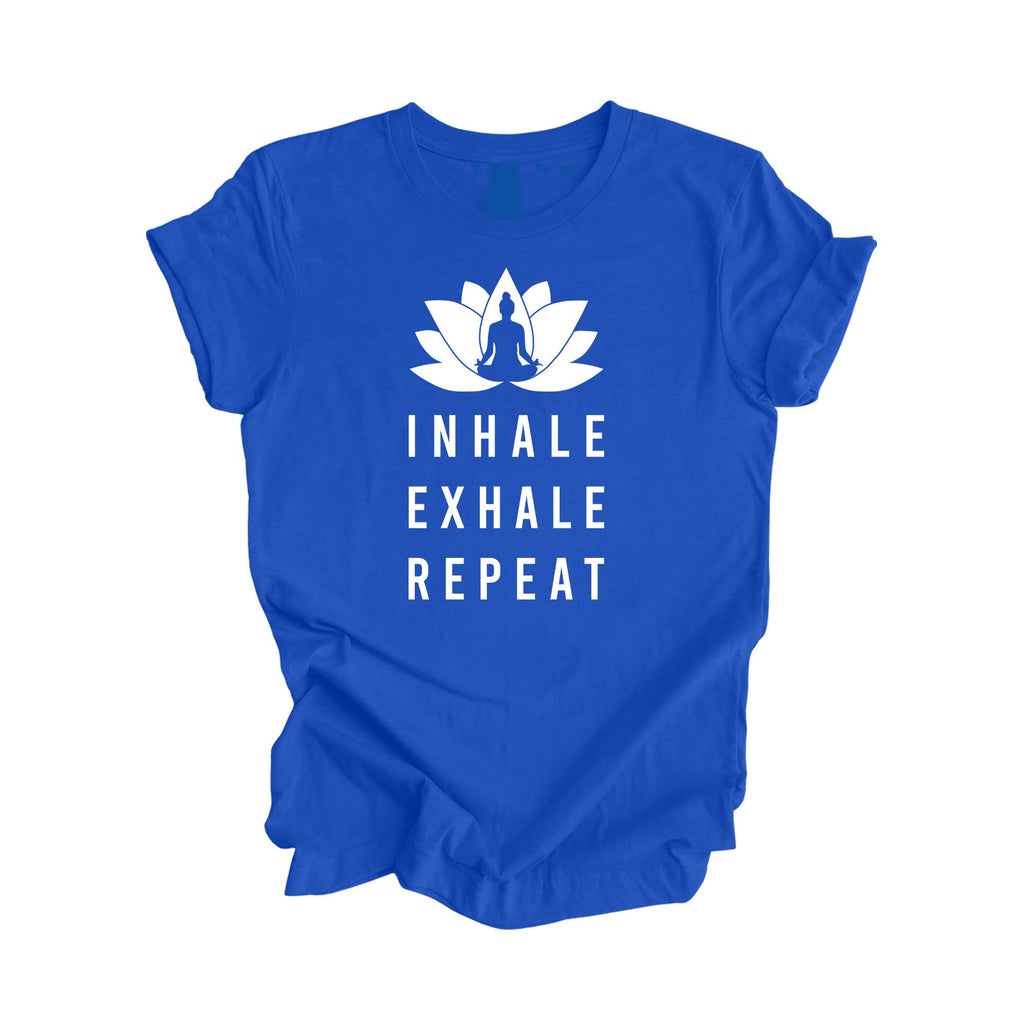 Inhale Exhale Repeat - Yoga Gift, Meditation Shirt, Yoga T-shirt, Yoga Lover Gift, Yoga Teacher Shirt, Wellness Shirt, Self Care Shirt - Inspired X