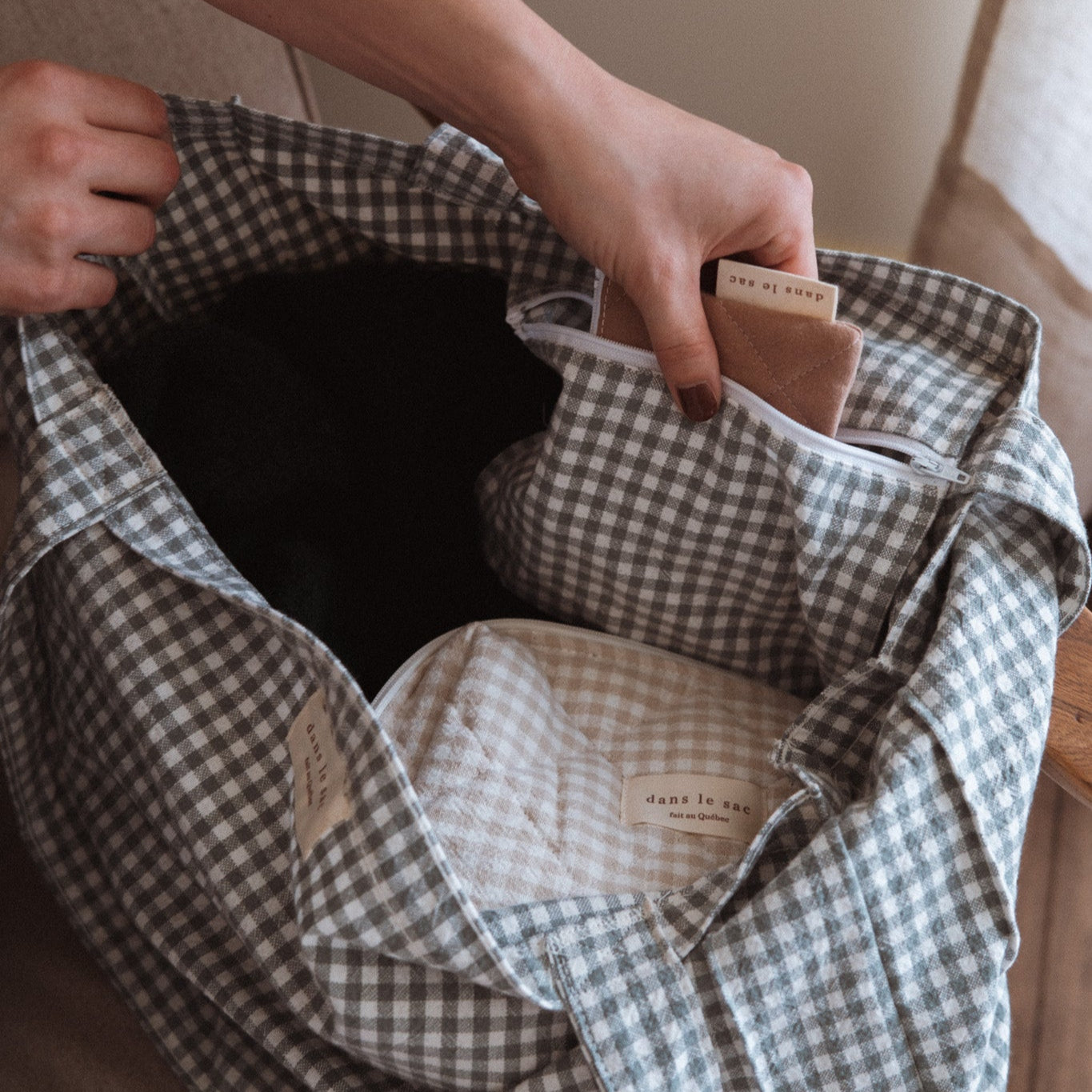 Organic Cotton Tote Bag - Vichy Collection