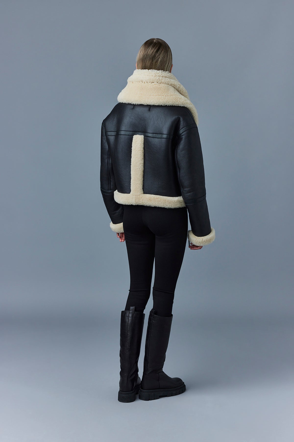 Veste en peau de mouton PENELOPA à double col