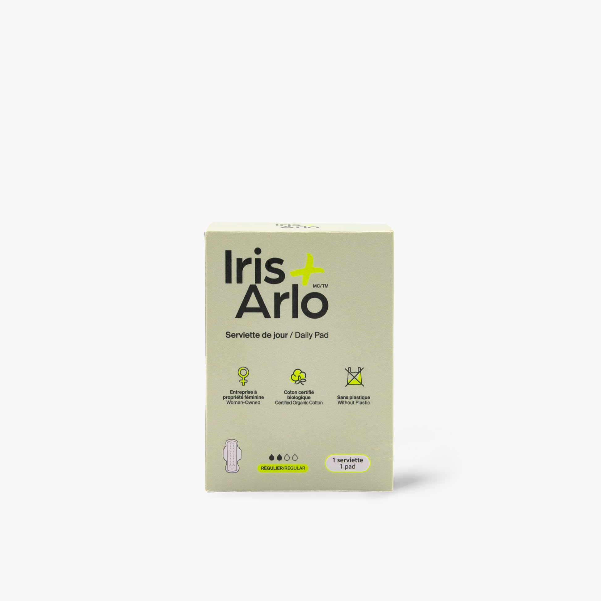 100% Organic Cotton Daily Pad Individual Box - Bulk (250)