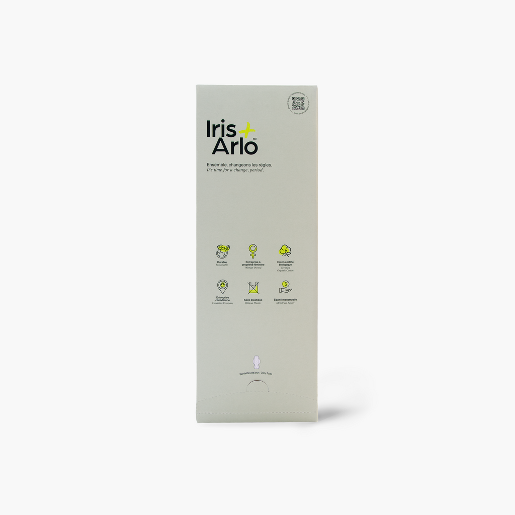 Wall-Mounted Cardboard Dispenser, 100% Organic Cotton Daily Pads