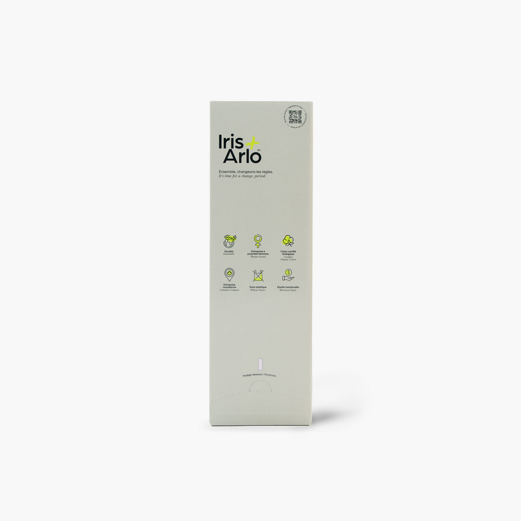 Distributeur mural en carton, protège-slips 100 % coton biologique