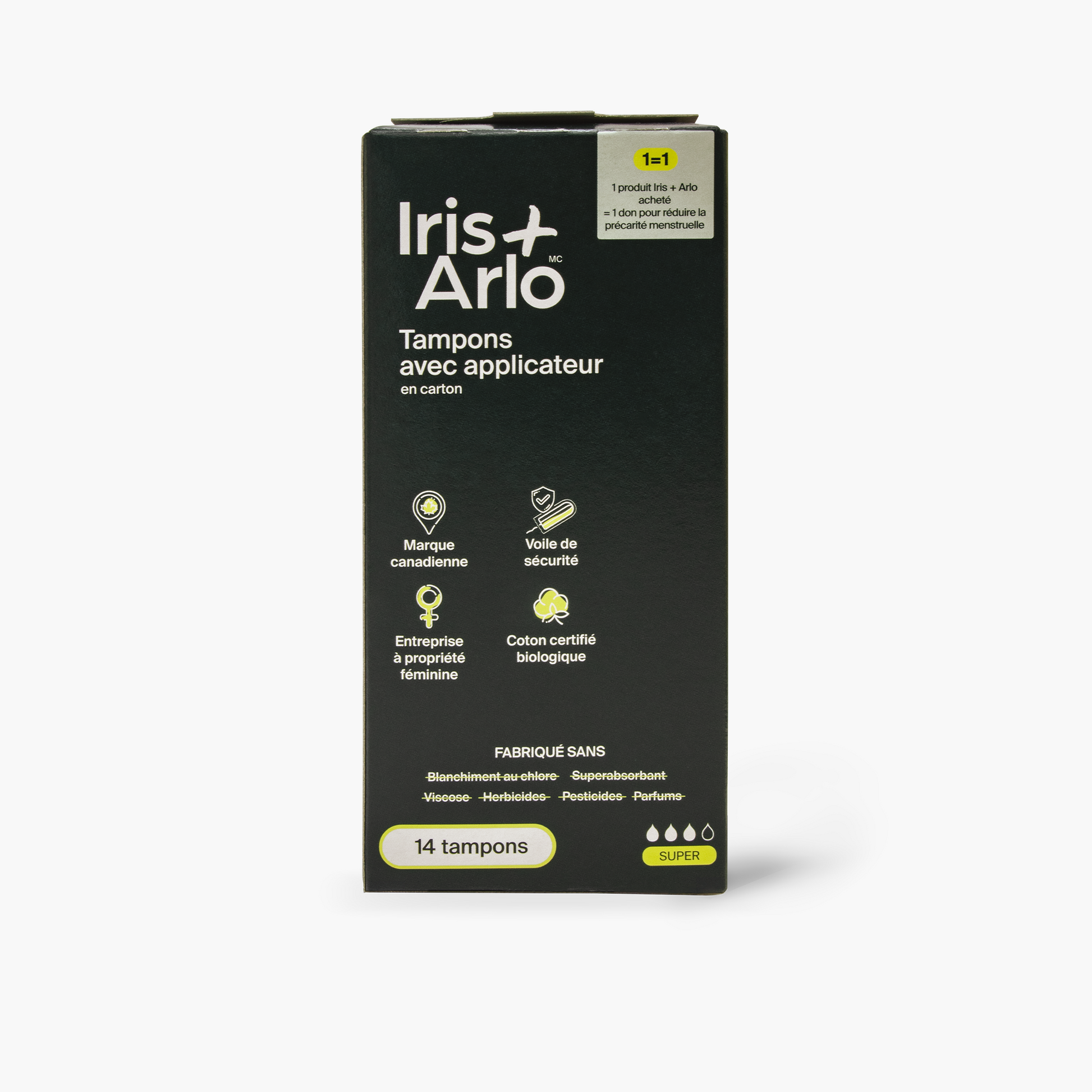 100% Organic Cotton Applicator Tampons