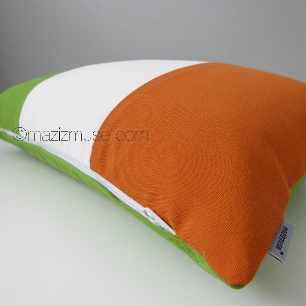 Housse de coussin décorative avec drapeau irlandais, coussins d'extérieur irlandais Sunbrella® 
