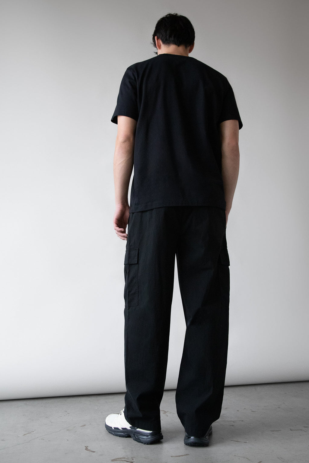 PANTALON CARGO COUPE DÉCONTRACTÉE EN COTON ET NYLON