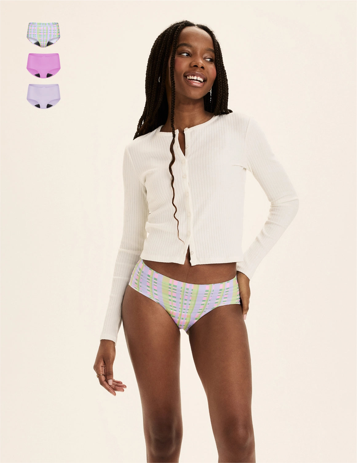 Teen Leakproof UltraThin No-Show Boyshort 3-Pack