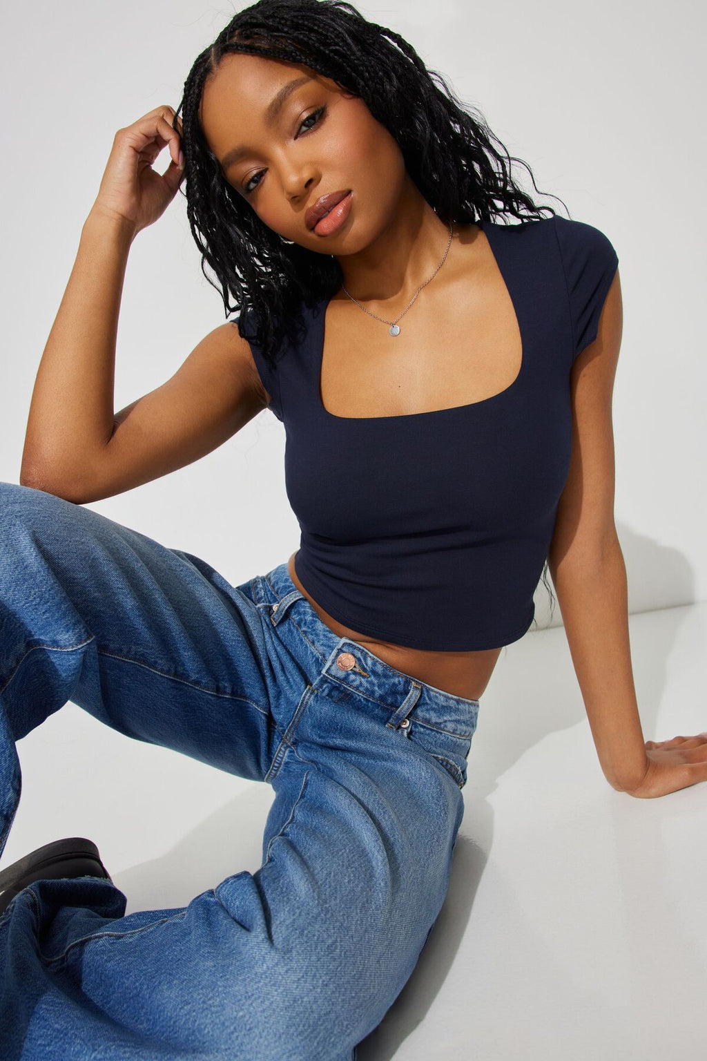 Portia Square Neckline Tee