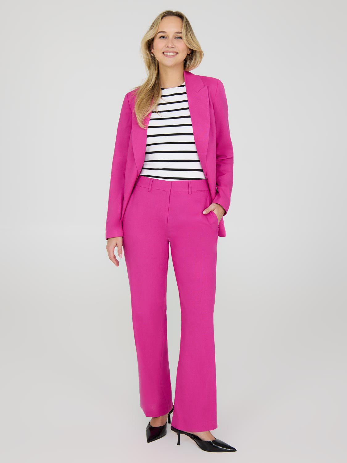 Pantalon large en lin