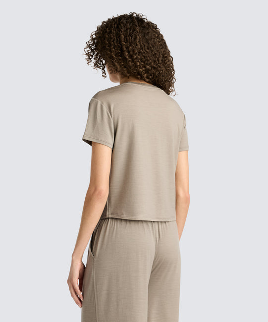 Haut de nuit en laine mérinos ultrafine pour femme