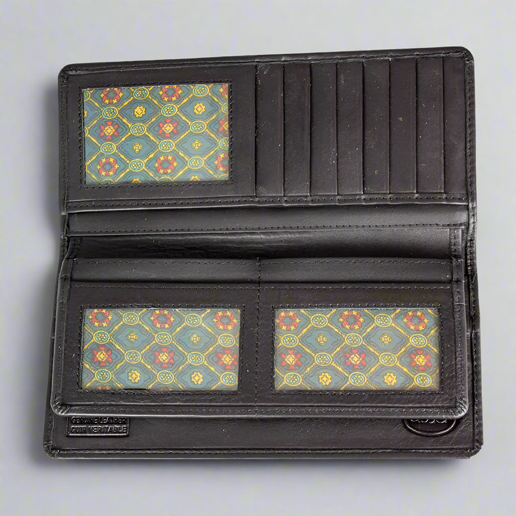 Portefeuille en cuir pour homme JBG International, format poitrine