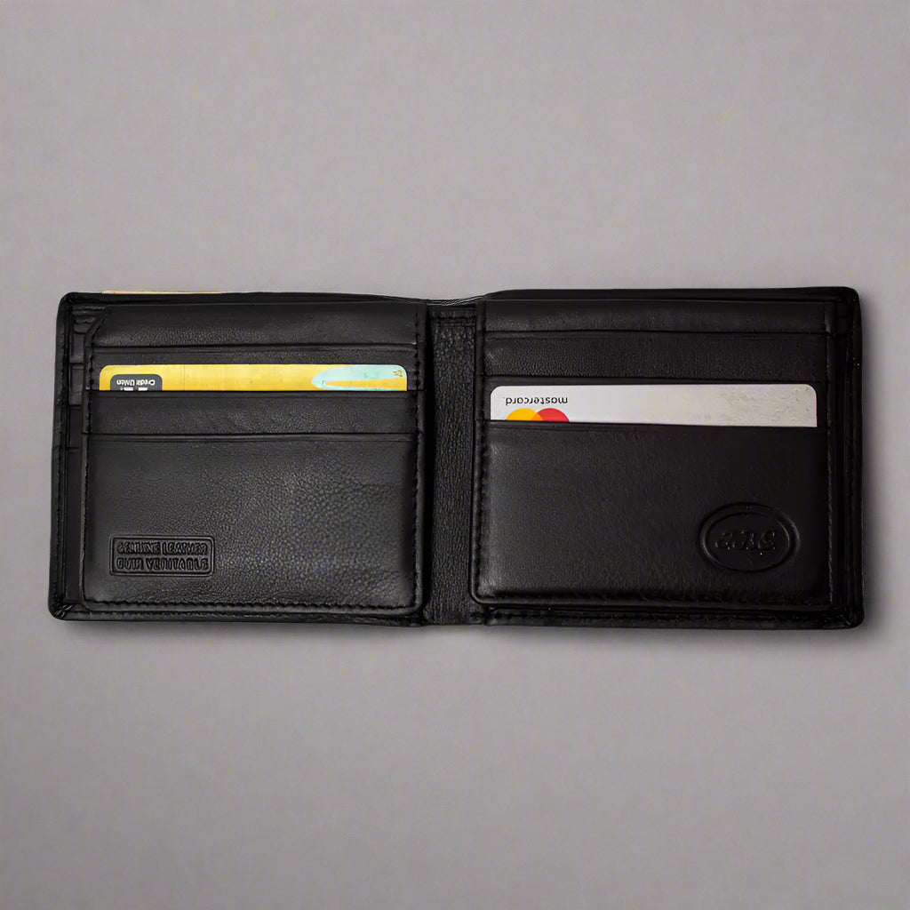 Portefeuille en cuir RFID à rabat pour homme JBG International