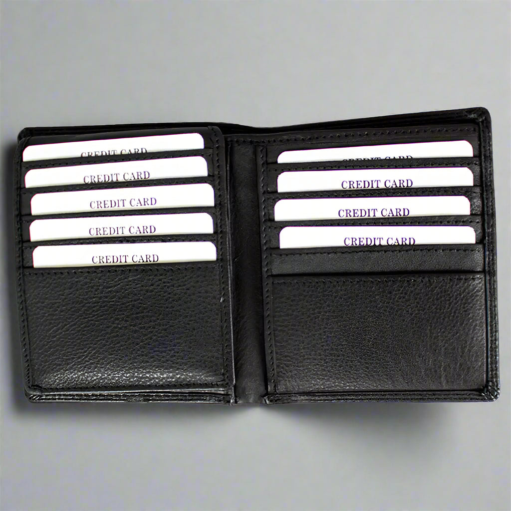 Portefeuille en cuir à rabat pour homme JBG International