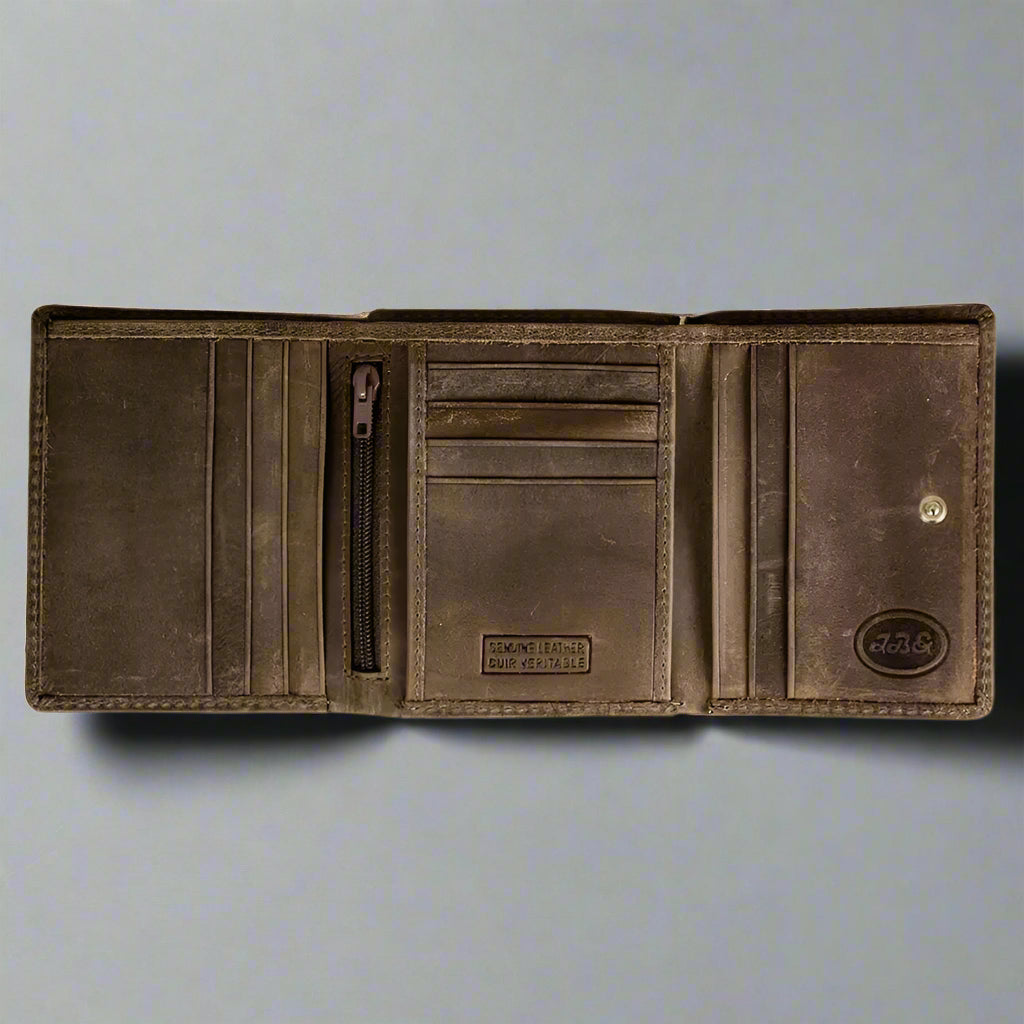 Portefeuille en cuir à chaîne RFID pour homme JBG International Hunter