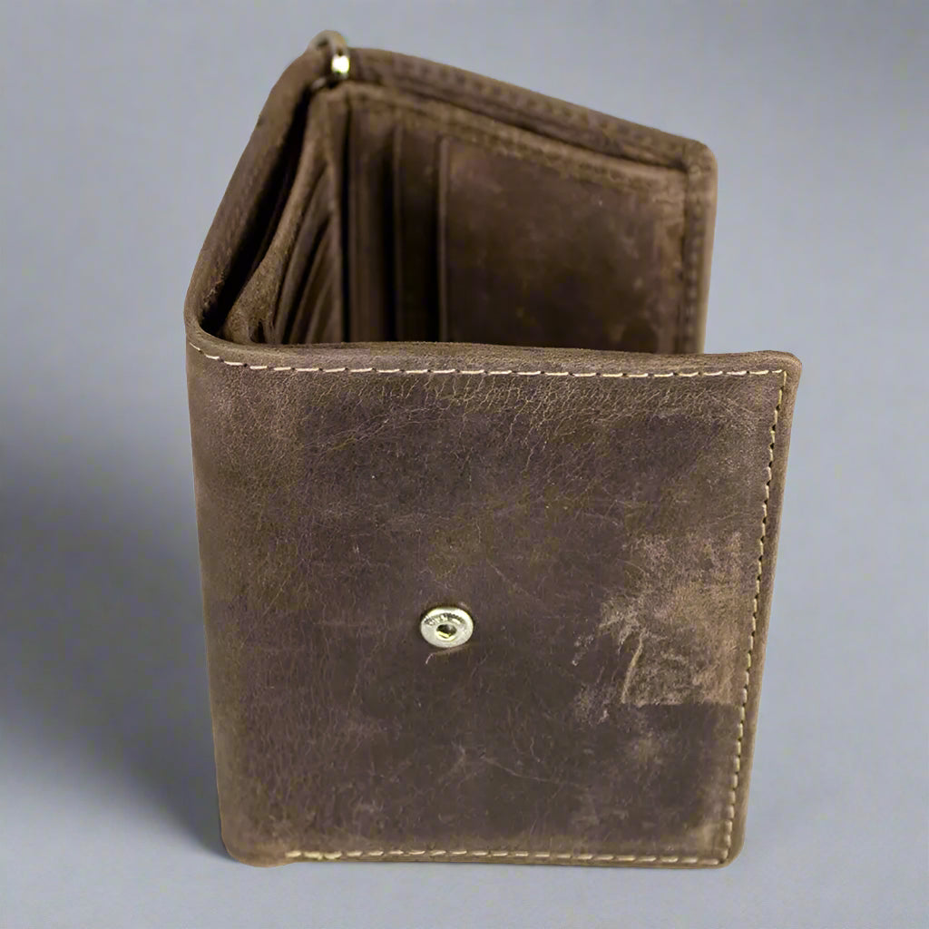 Portefeuille en cuir à chaîne RFID pour homme JBG International Hunter