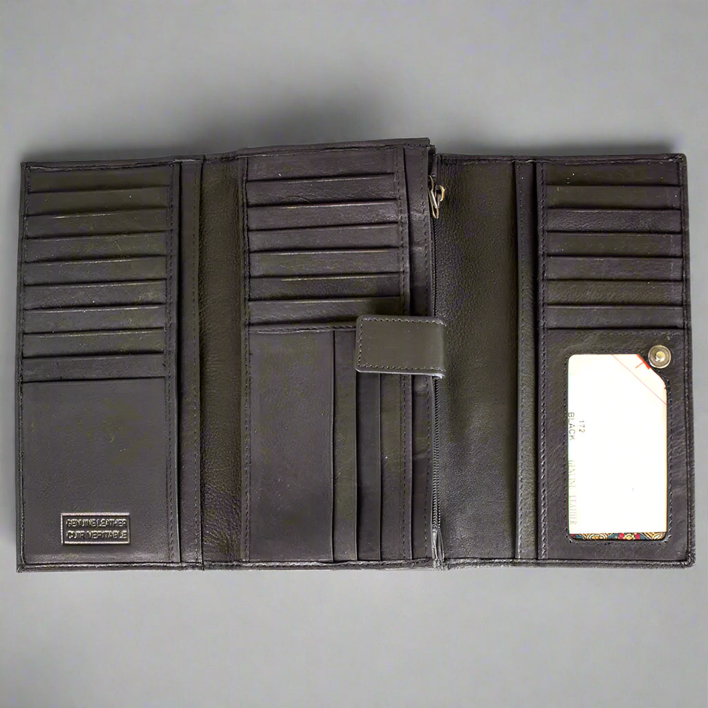 JBG International Women's Trifold RFID Leather Wallet