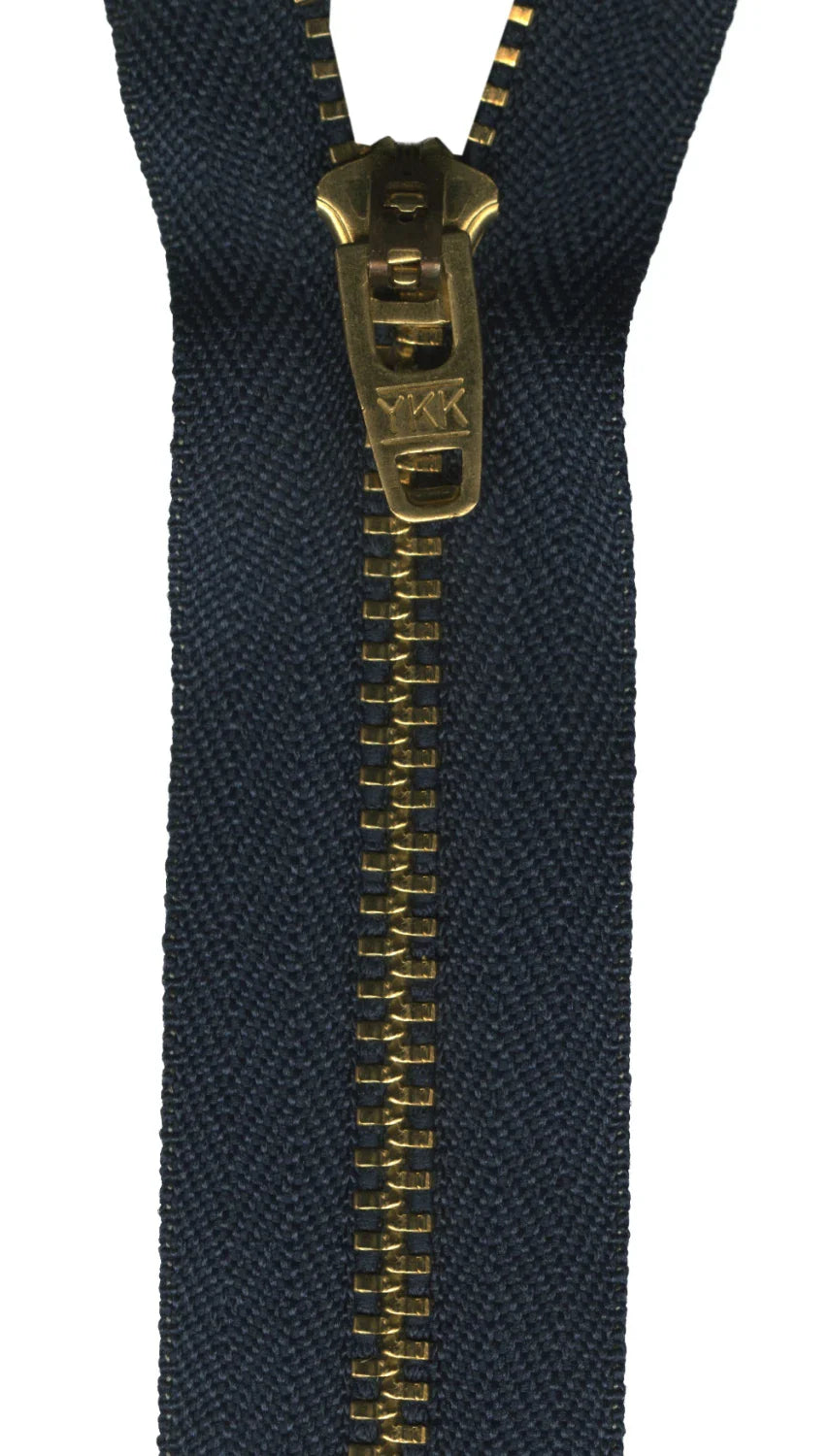 5in Metal Jean Zipper - Blue