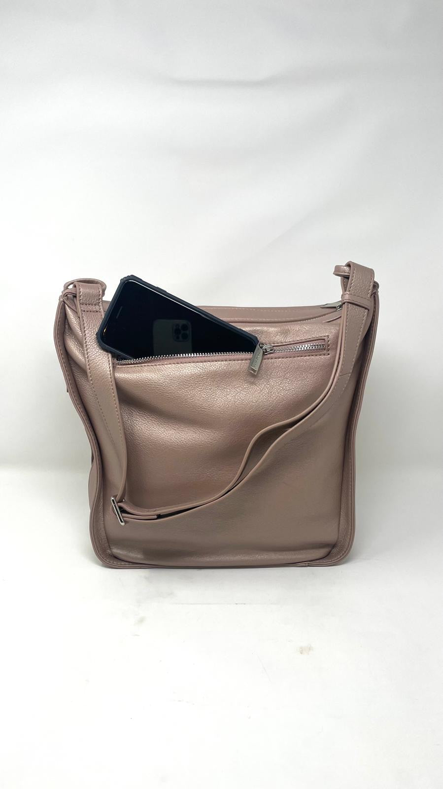 Soft Shoulder Bag, Platinum Pink, Julie