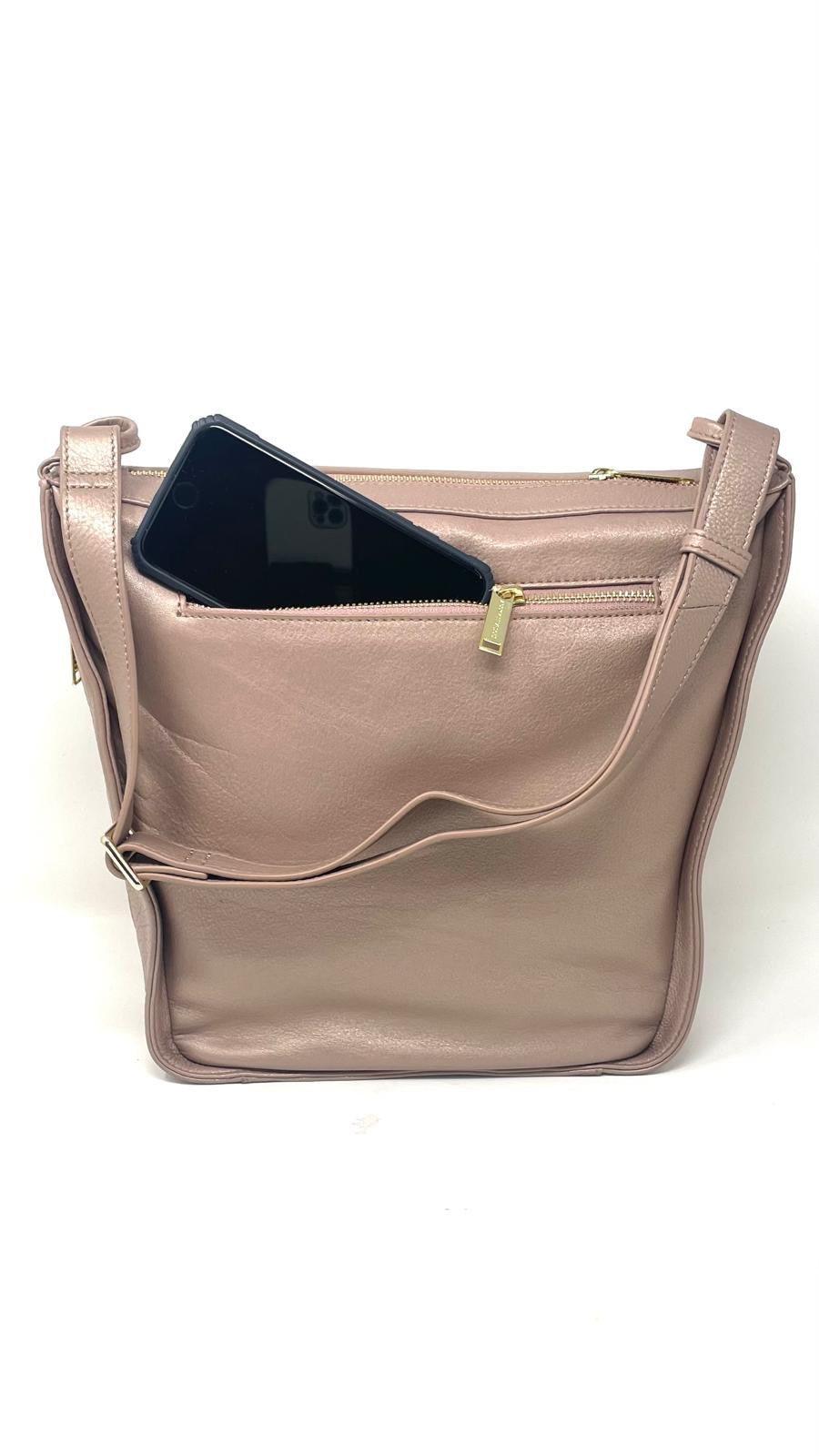 Soft Shoulder Bag, Platinum Pink, Julie