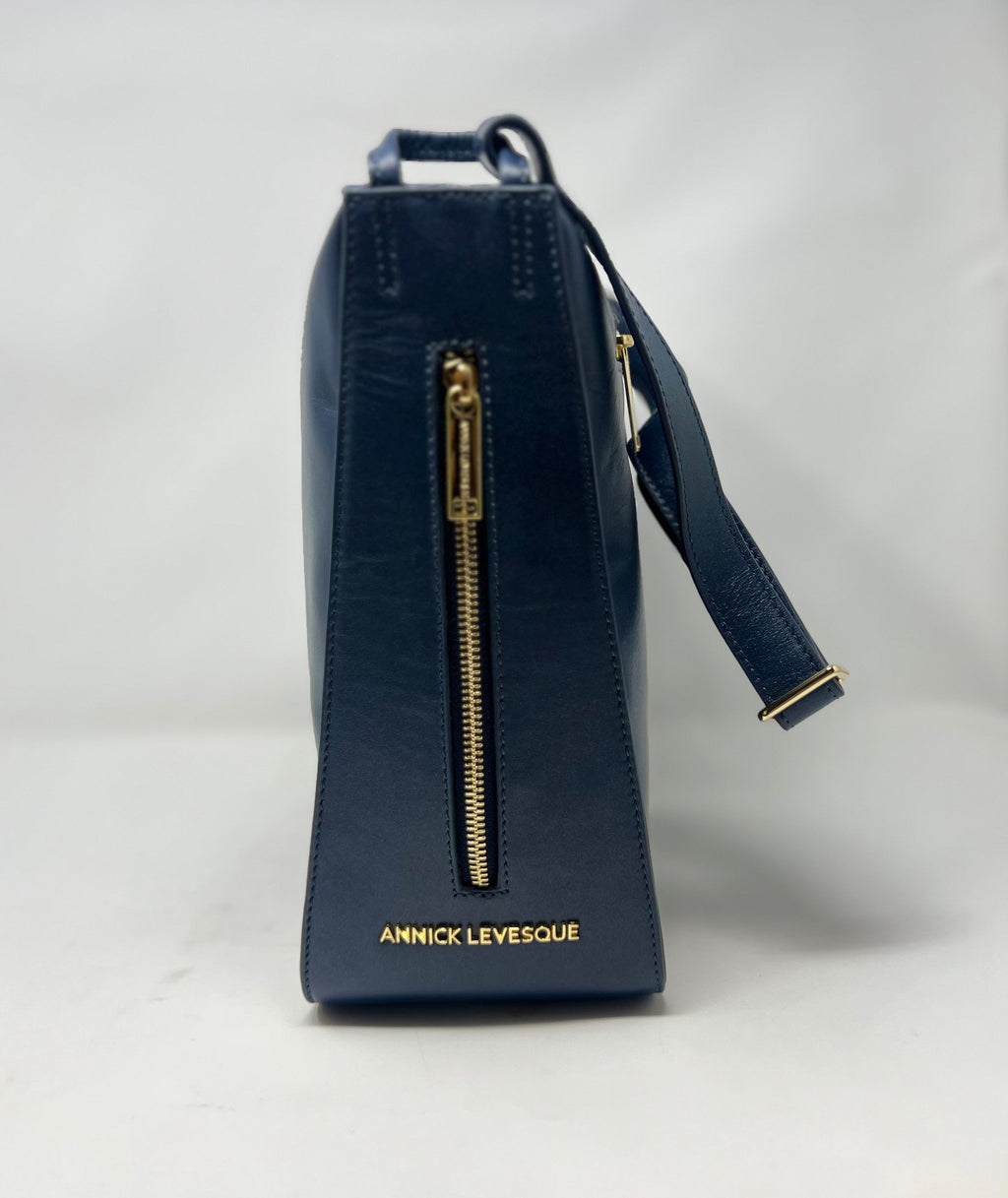 Soft Shoulder Bag, Navy Blue | Julie